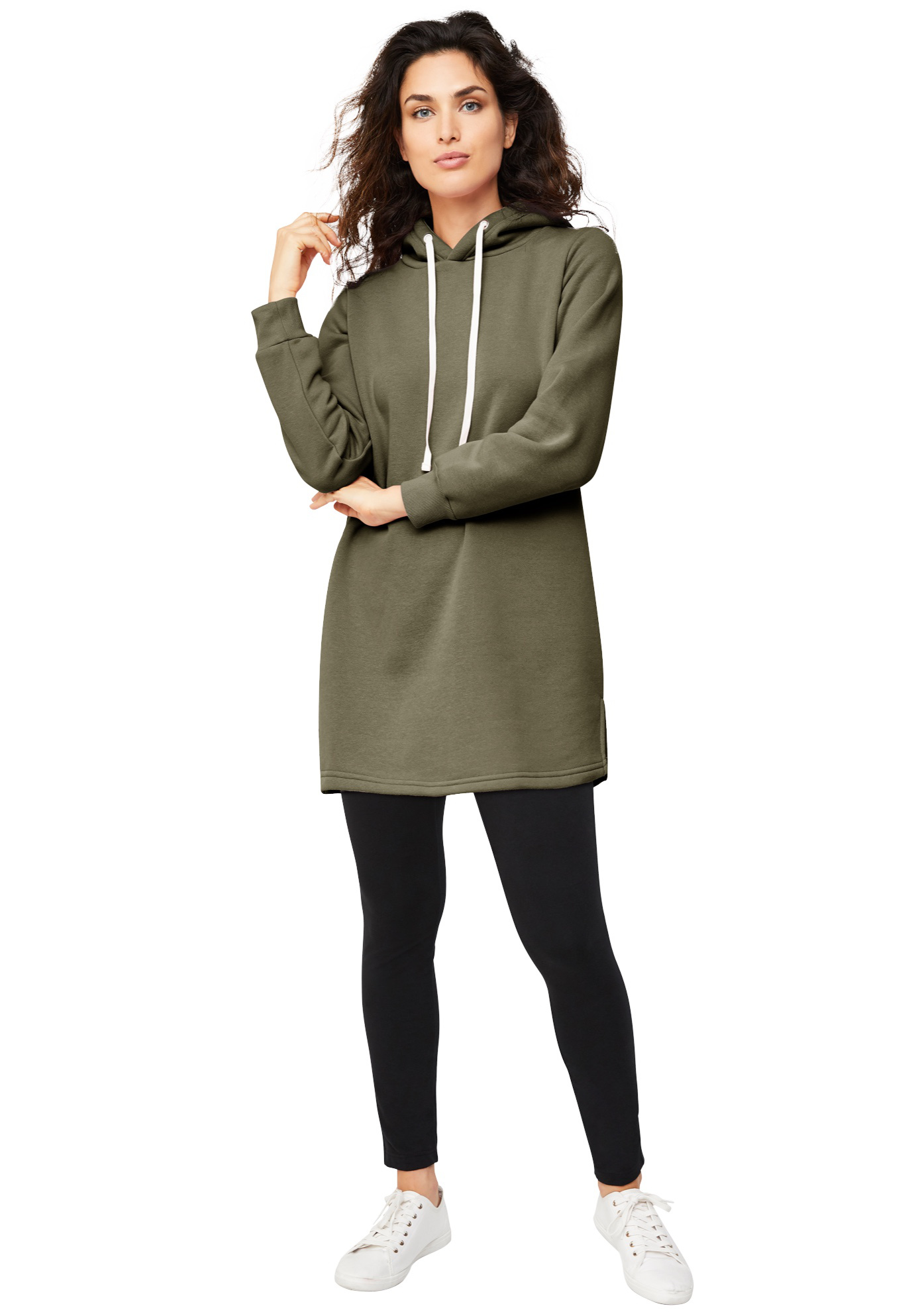 ellos Plus Size Hooded Sweatshirt Tunic - Picture 10 of 15