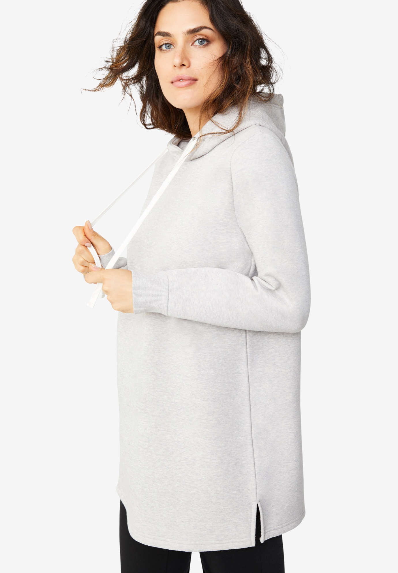 ellos Plus Size Hooded Sweatshirt Tunic - Picture 8 of 15