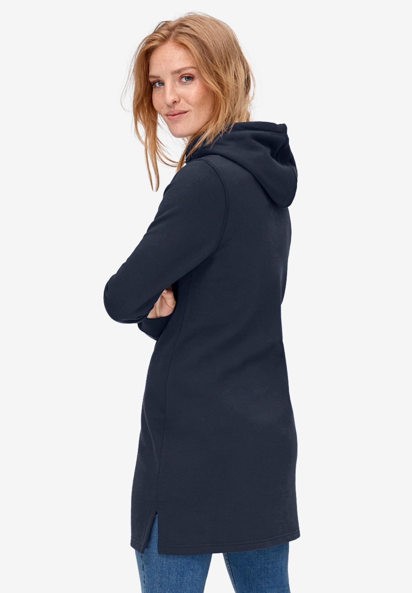 ellos Plus Size Hooded Sweatshirt Tunic - Picture 14 of 15