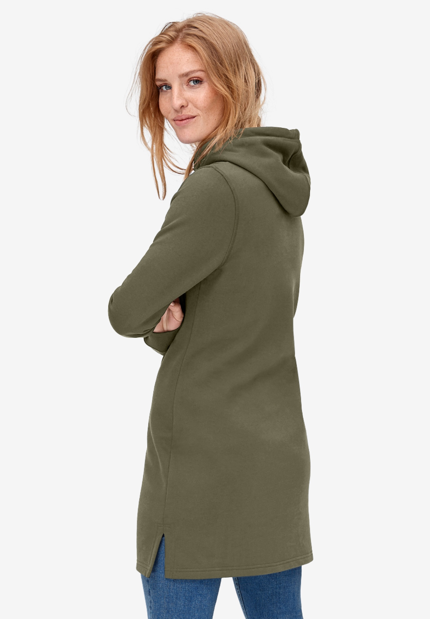 ellos Plus Size Hooded Sweatshirt Tunic - Picture 11 of 15