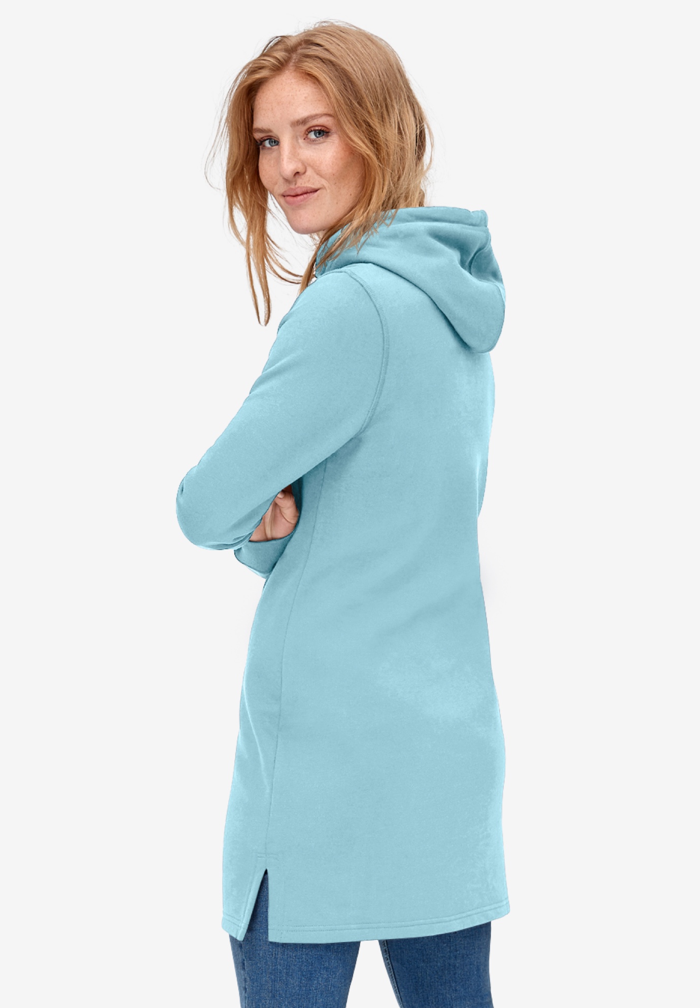 ellos Plus Size Hooded Sweatshirt Tunic - Picture 7 of 15
