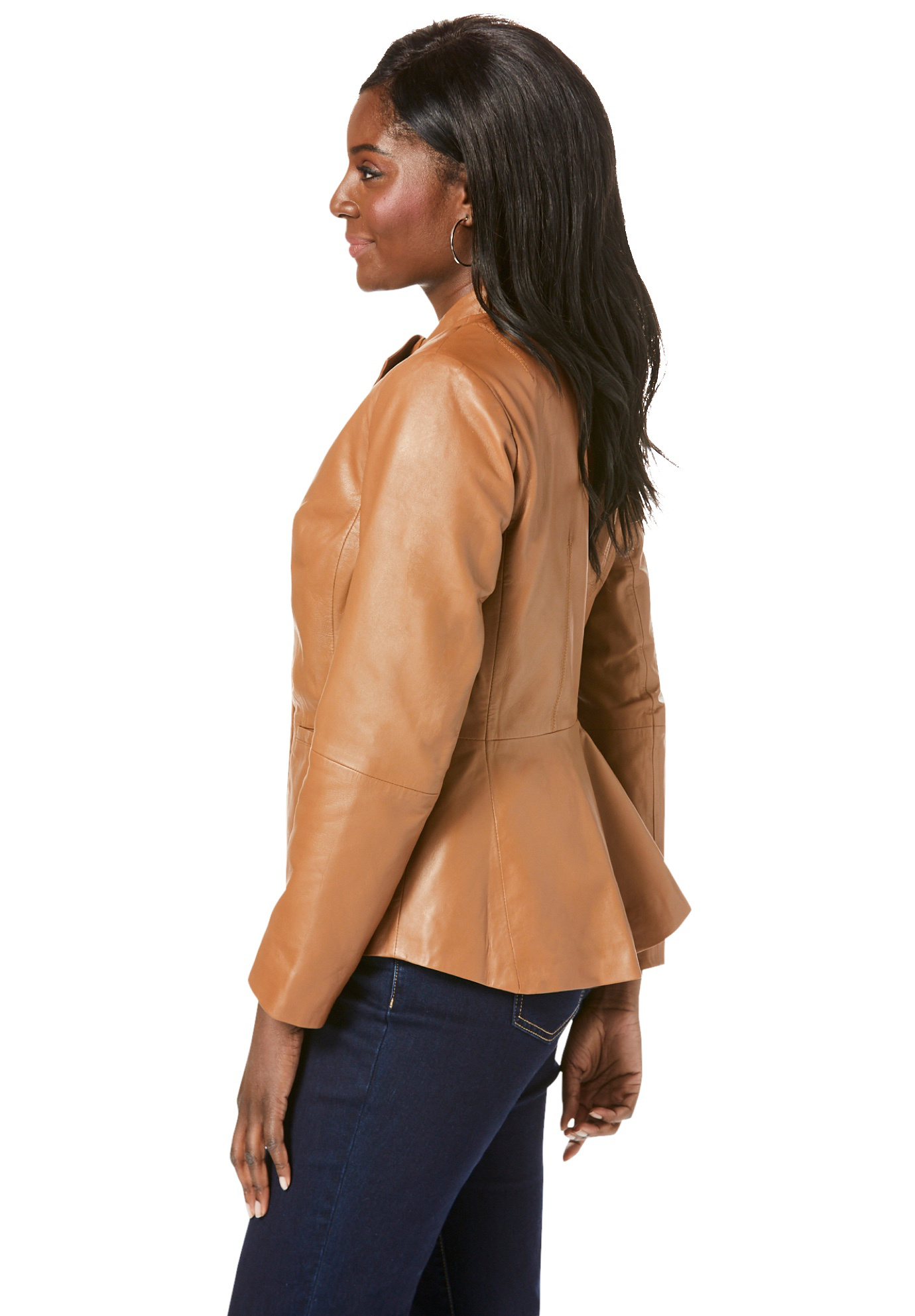peplum leather jacket plus size
