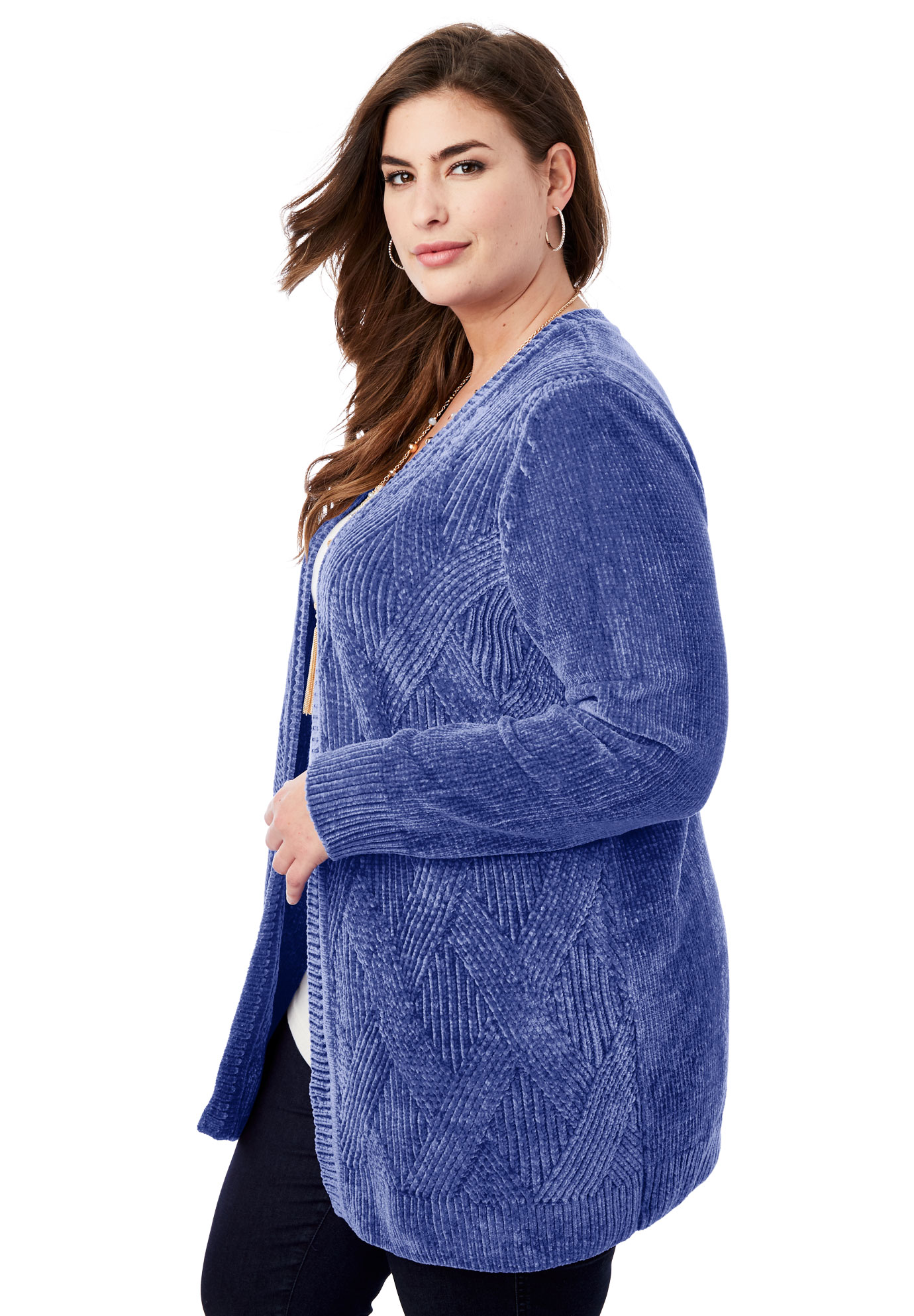 Jessica London Women's Plus Size Chenille Cardigan Sweater eBay