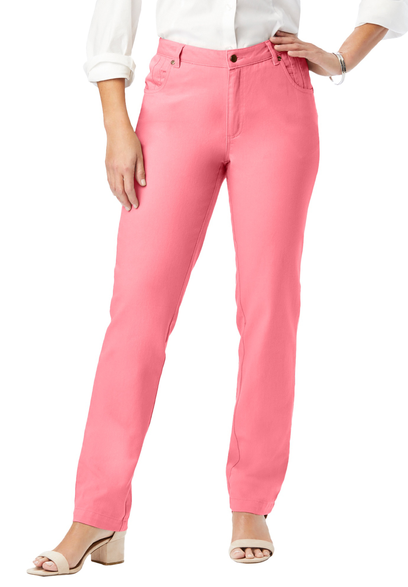 Jessica London Women's Plus Size Classic Cotton Denim Straight Jeans 100% Cotton