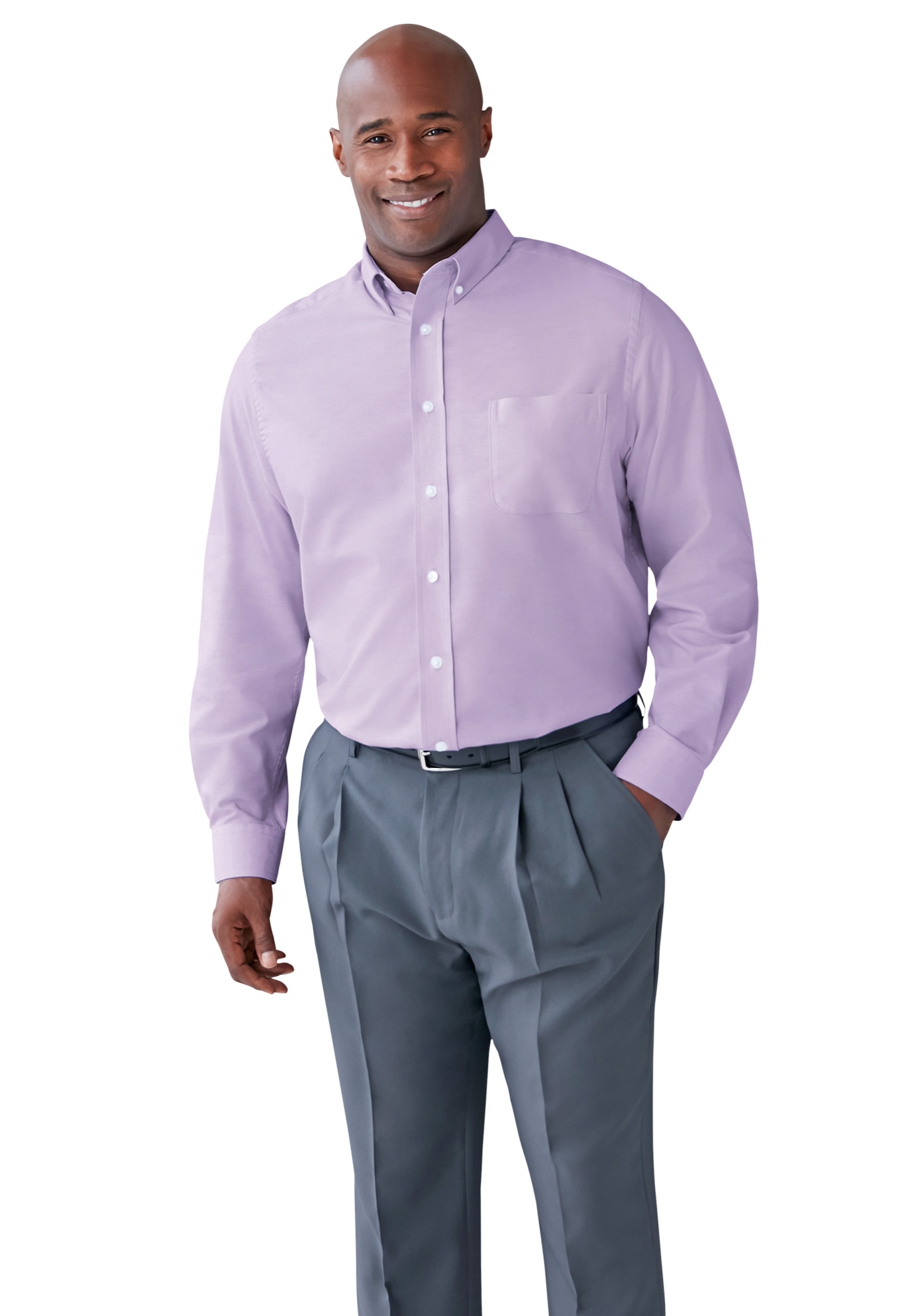 KingSize Men's Big & Tall WrinkleResistant Oxford Dress Shirt eBay