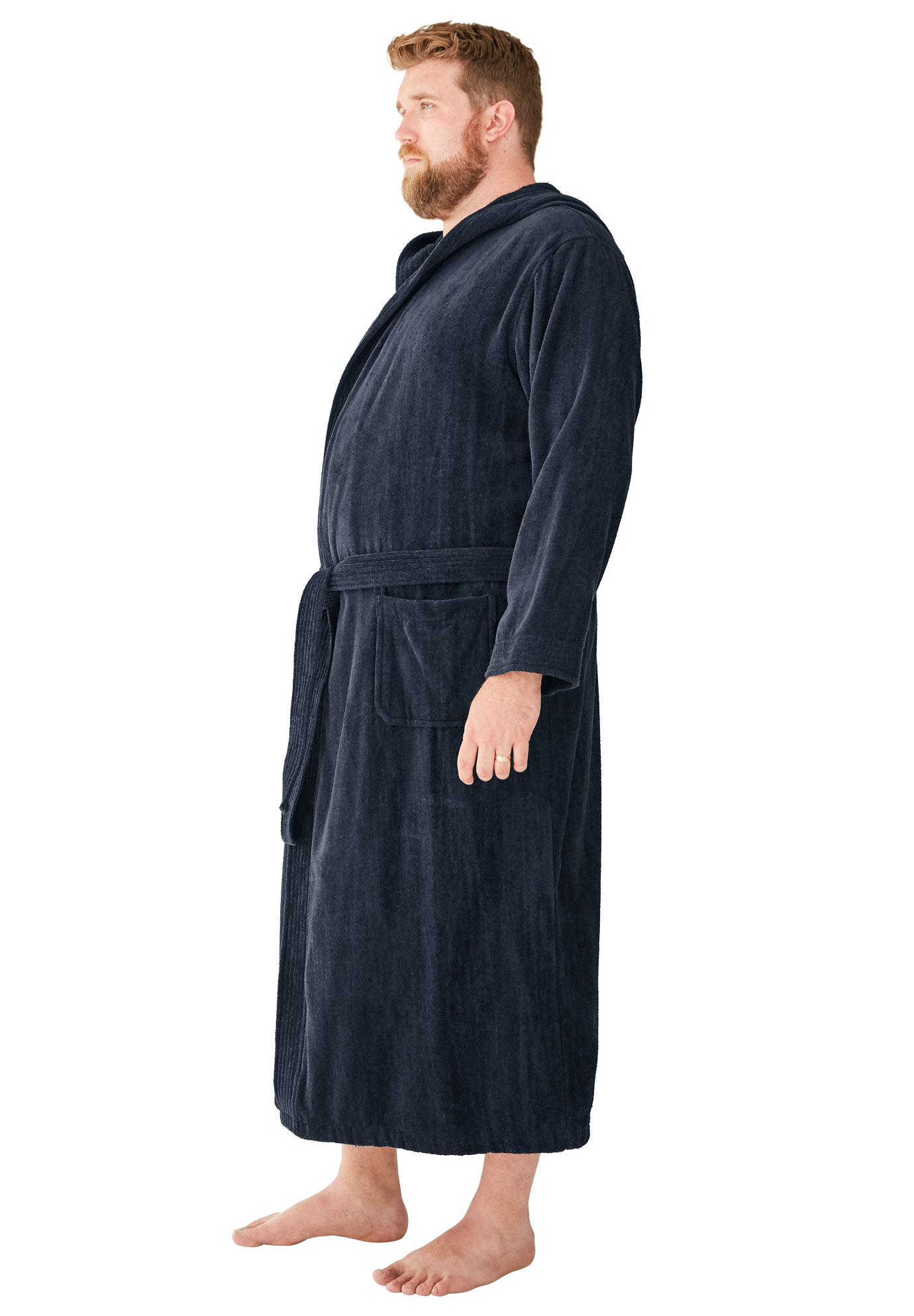 Kingsize Men's Big & Tall Terry Velour Hooded Maxi Robe eBay