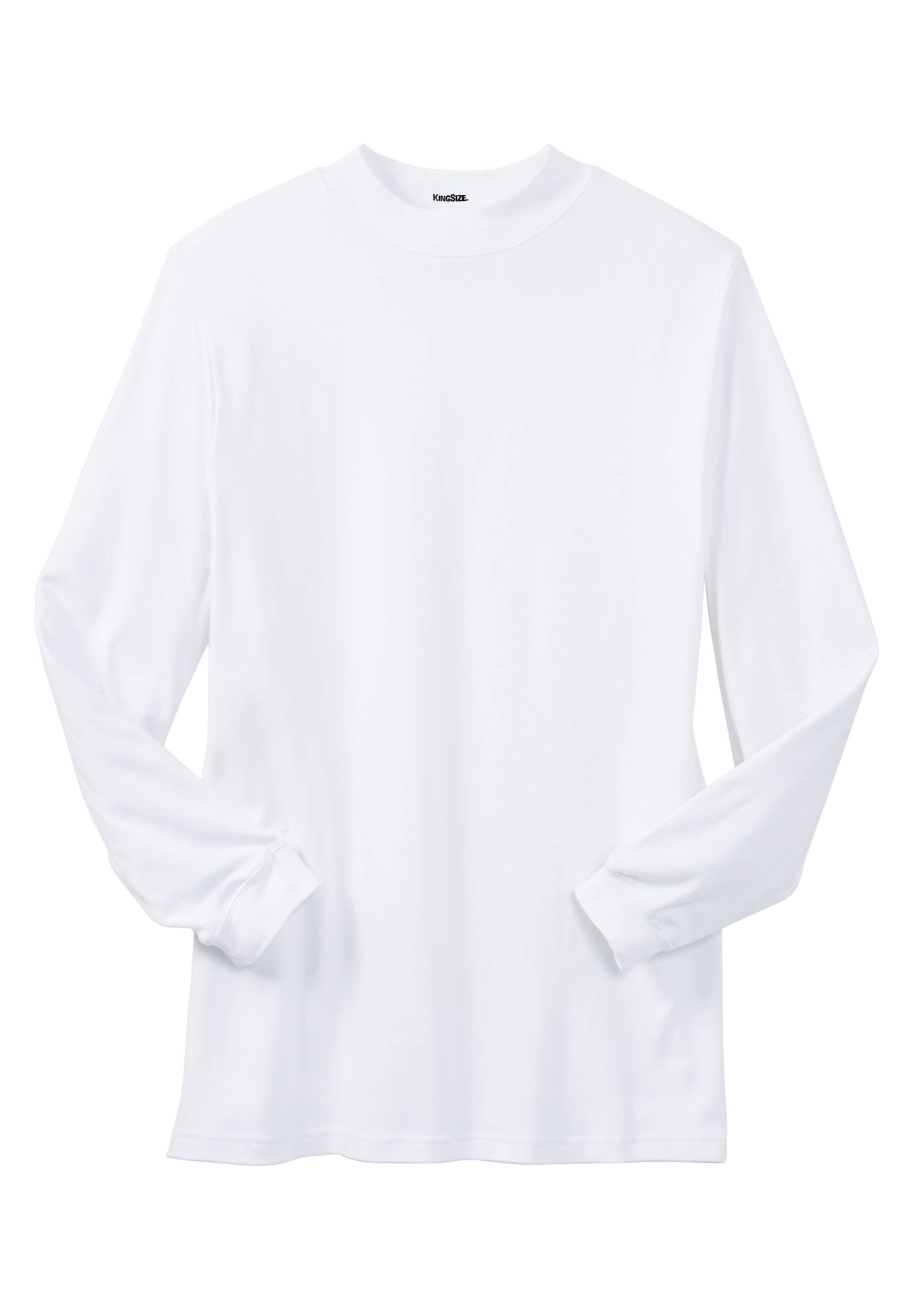 KingSize Men’s Big & Tall Mock Turtleneck Long-Sleeve Cotton Tee