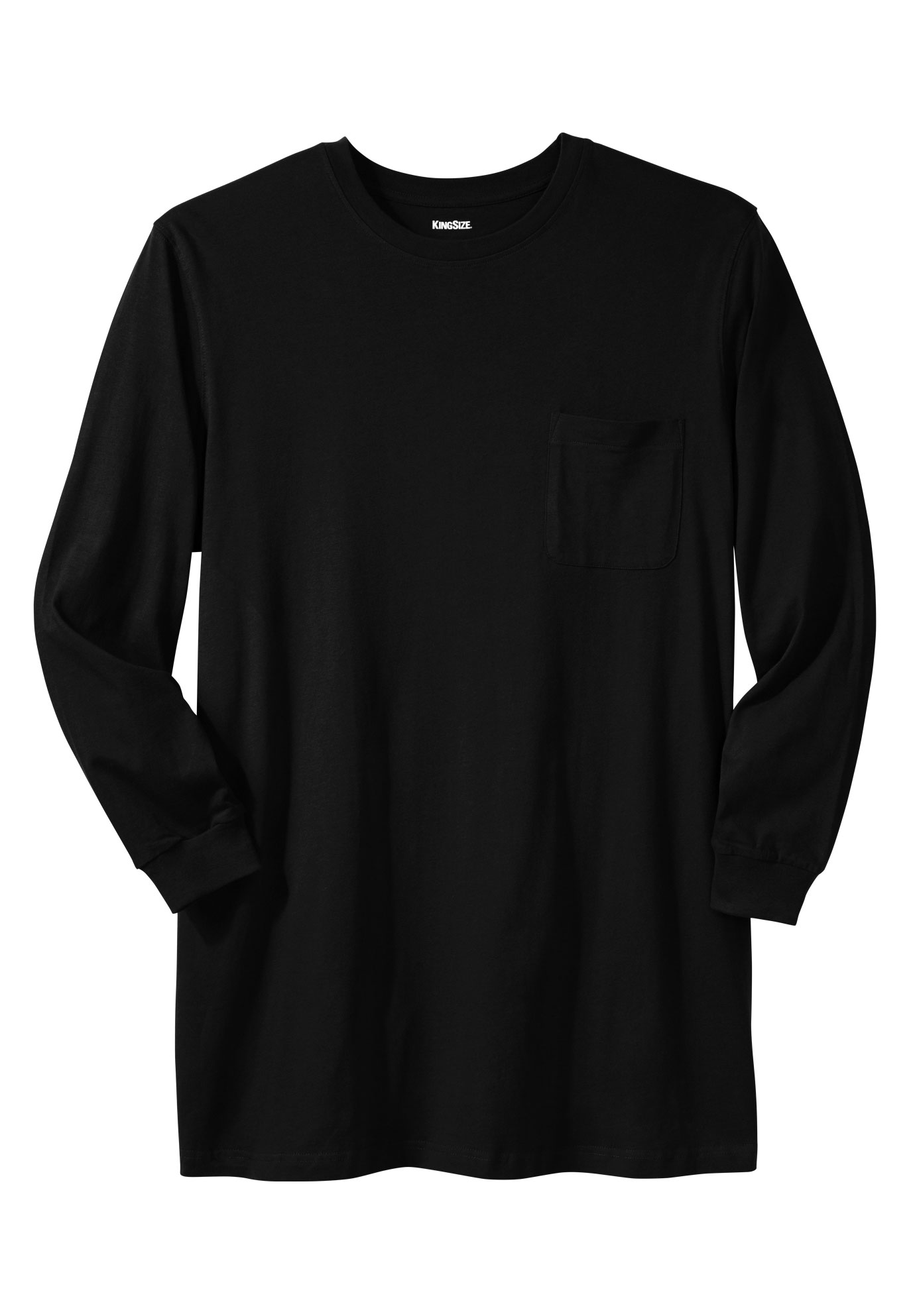 KingSize Men’s Big & Tall Shrink-Less Lightweight Longer-Length Long-Sleeve