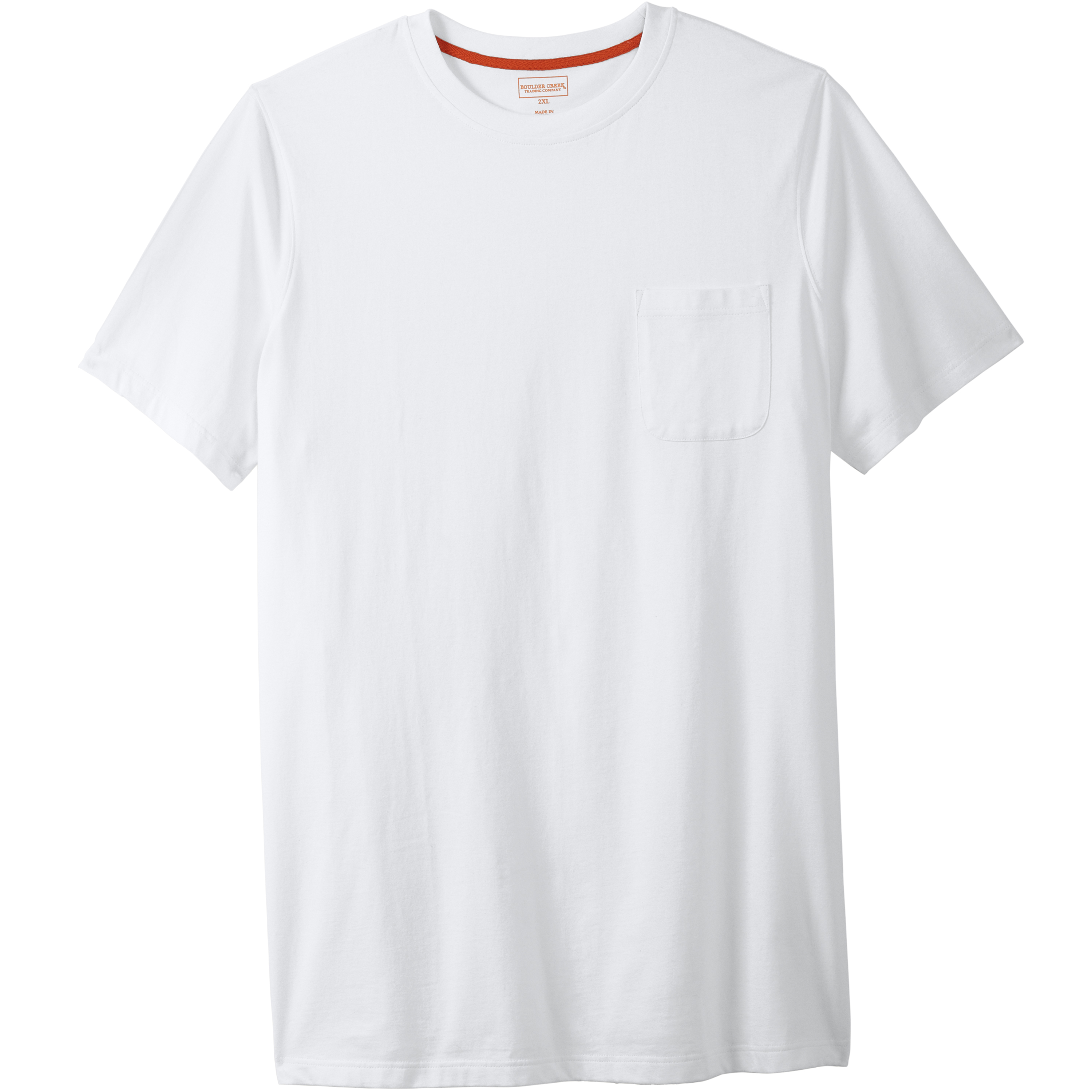 Boulder Creek by KingSize Heavyweight Longer-Length Pocket Crewneck T-Shirt
