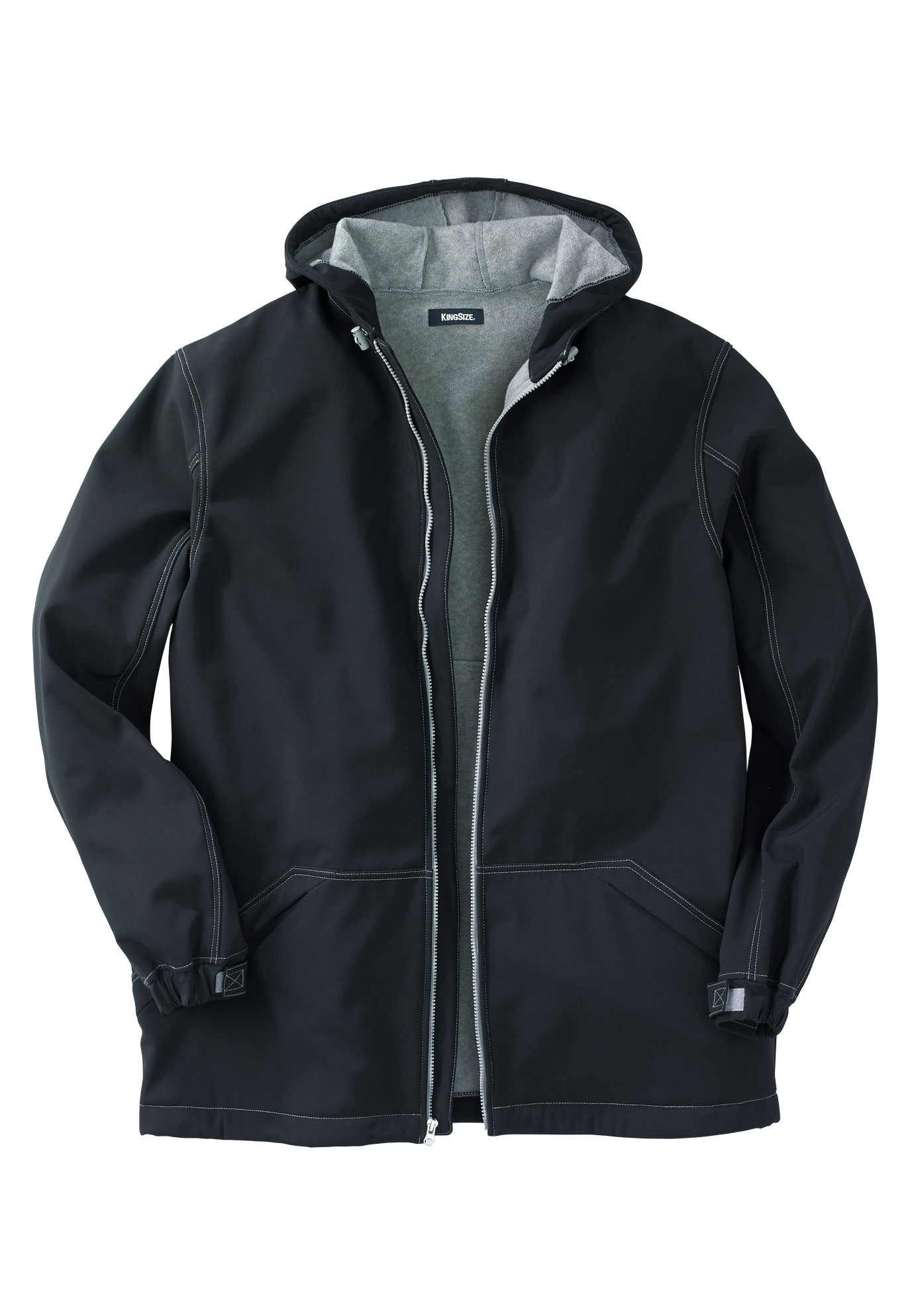 KingSize Men's Big & Tall Fleece-Lined Slicker Rain Coat