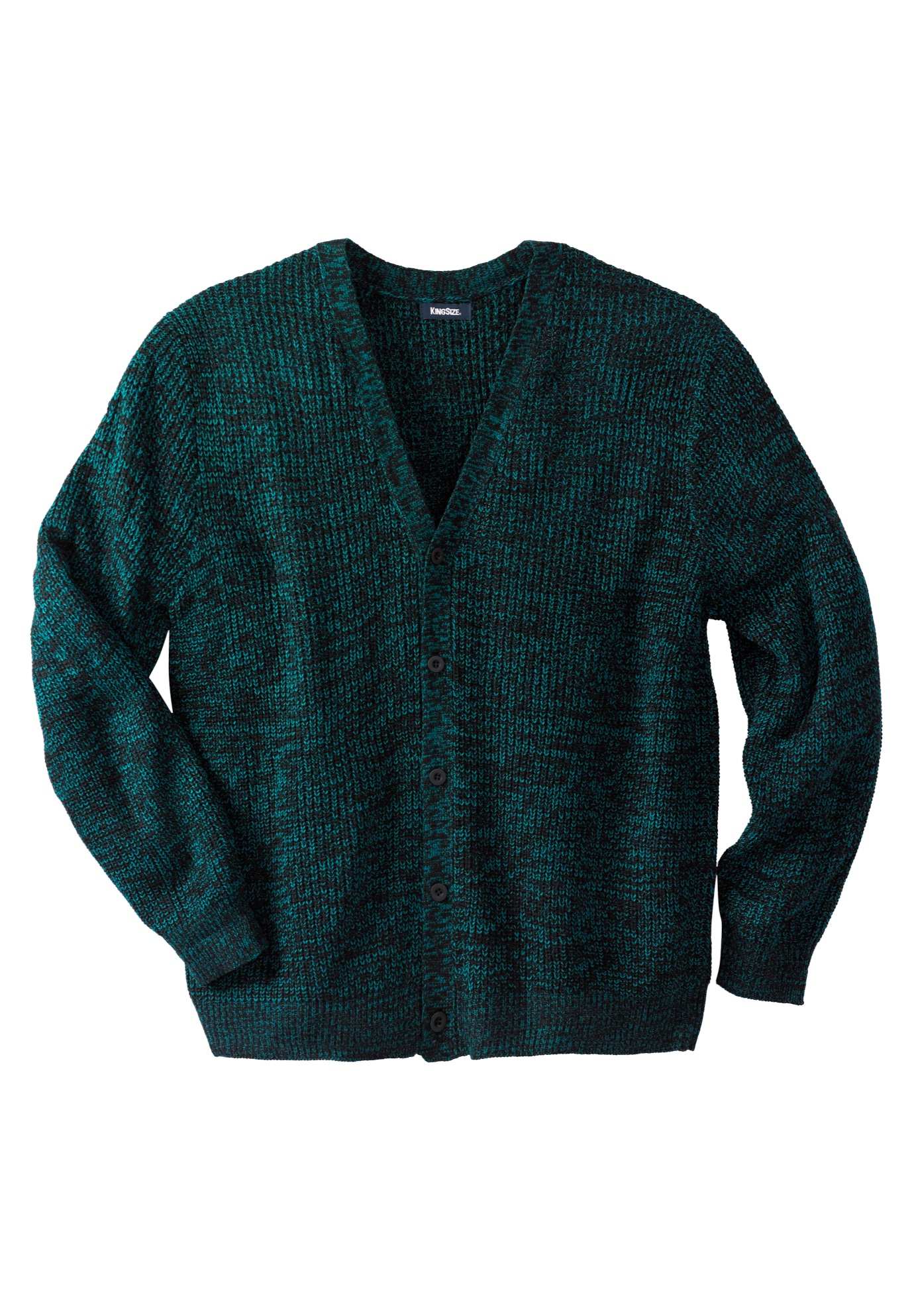 V-Neck Cardigan Sweater by KingSize 