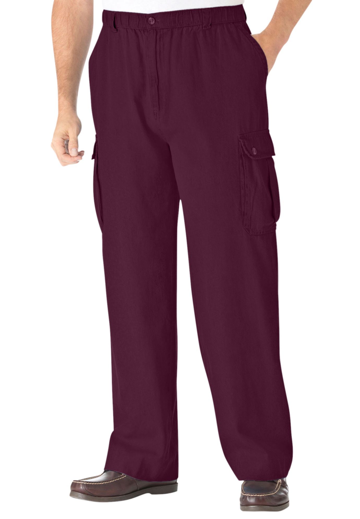 KingSize Men's Big & Tall Knockarounds Full-Elastic Waist Cargo Pants