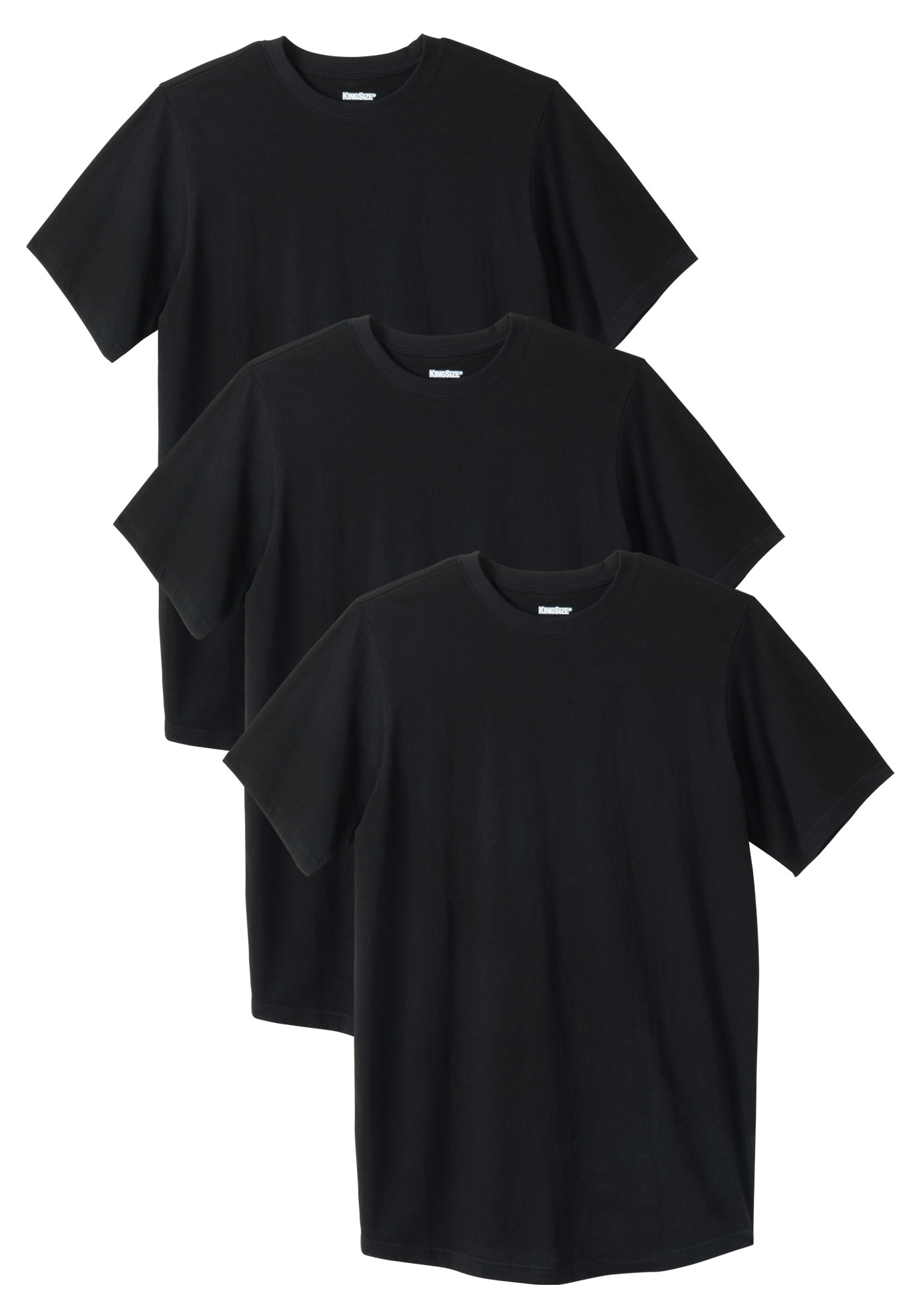 KingSize Men’s Big & Tall 3-Pack Cotton Crewneck Undershirt