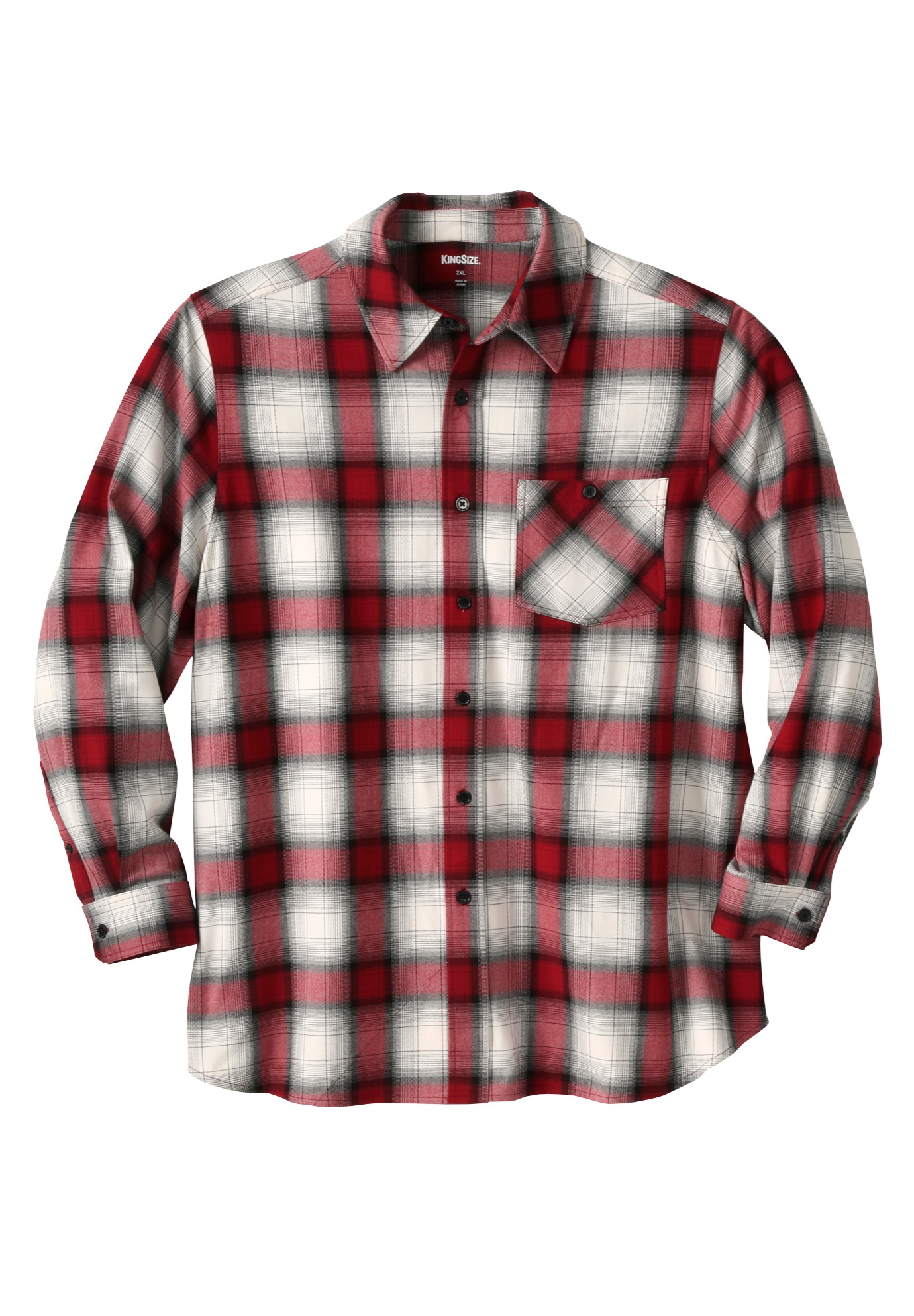 KingSize Men's Big & Tall Stretch Flannel Shirt