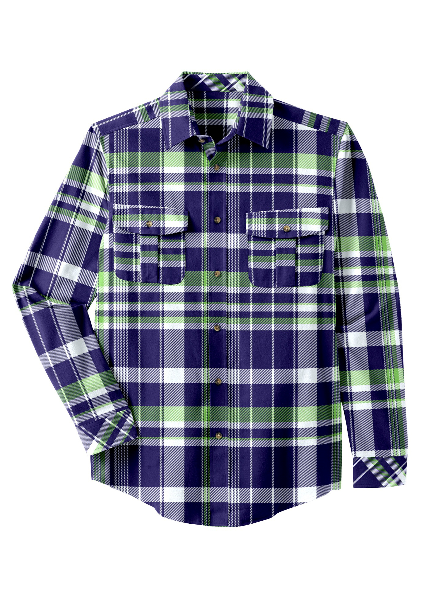 Kingsize Men's Big & Tall Plaid Flannel Shirt
