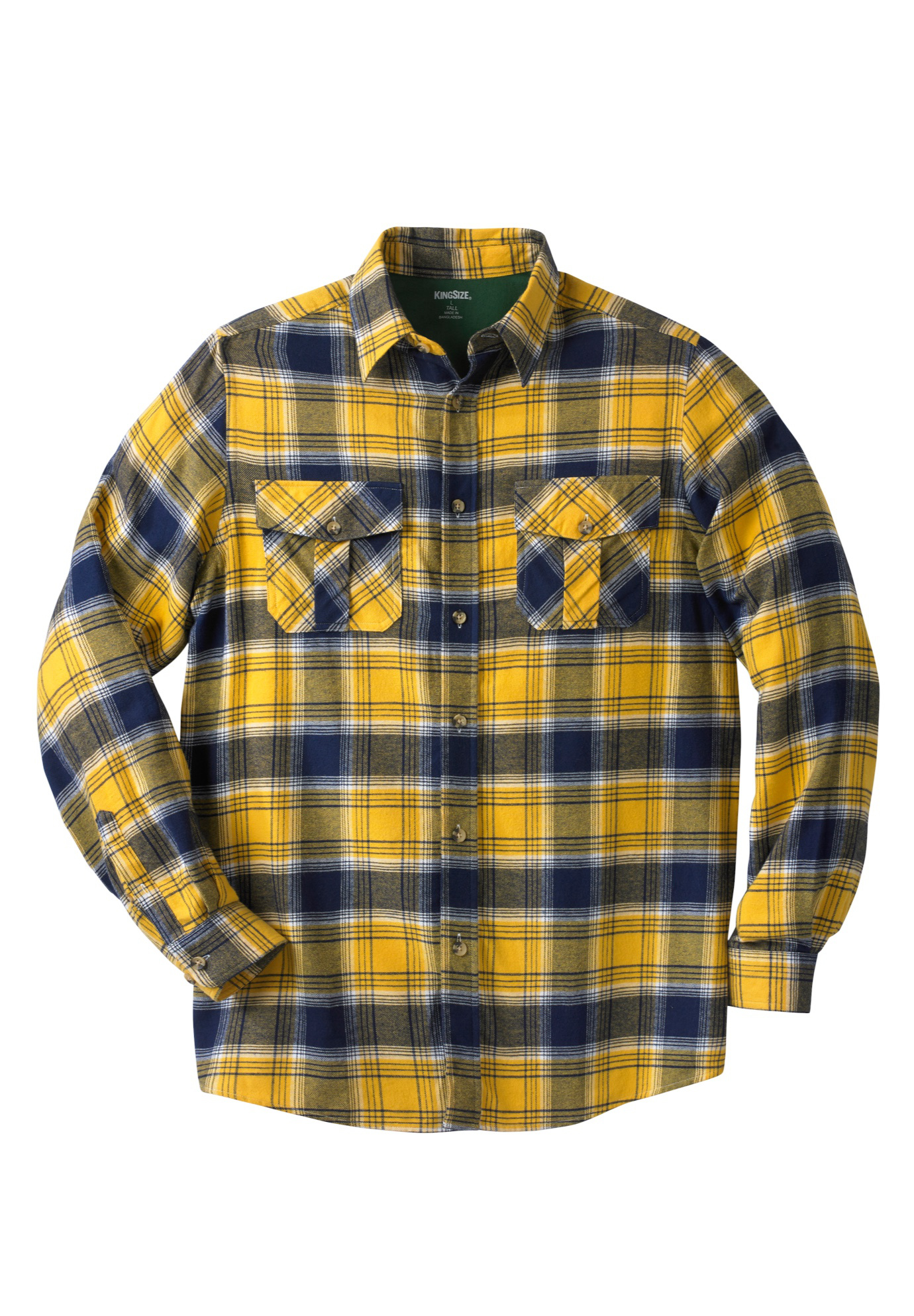 Kingsize Men's Big & Tall Plaid Flannel Shirt