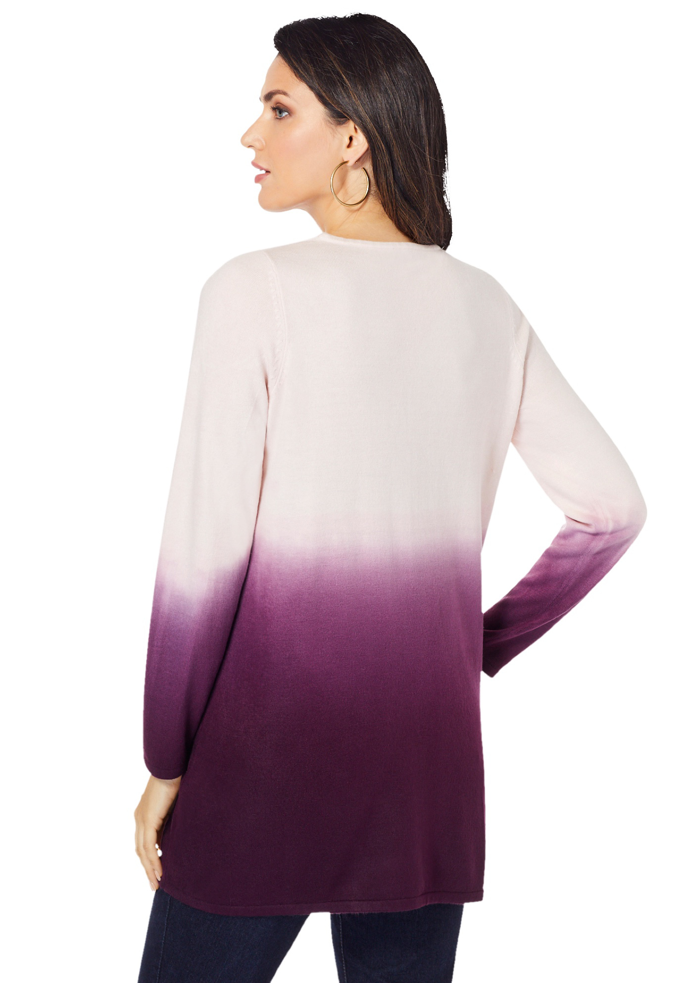 Roaman's Women's Plus Size Fine Gauge Ombré Sweater eBay