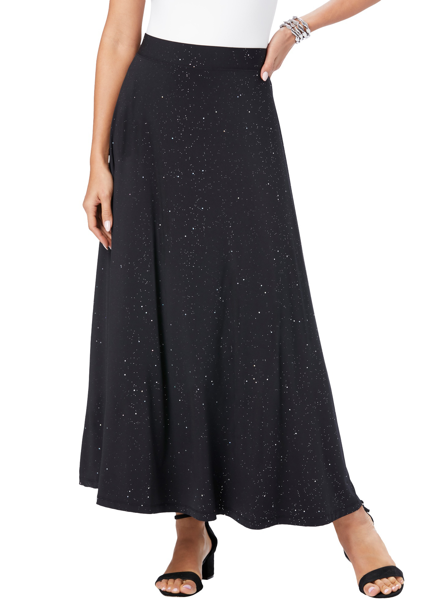 Roaman's Women's Plus Size Ultrasmooth Fabric Maxi Skirt - Picture 13 of 20