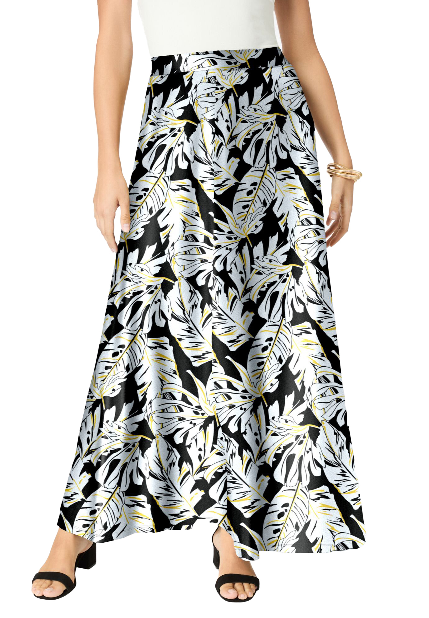 Roaman's Women's Plus Size Ultrasmooth Fabric Maxi Skirt - Picture 11 of 20