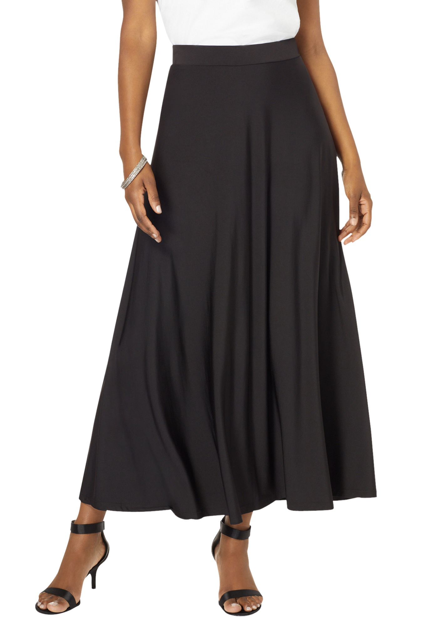 Roaman's Women's Plus Size Ultrasmooth Fabric Maxi Skirt - Picture 7 of 20