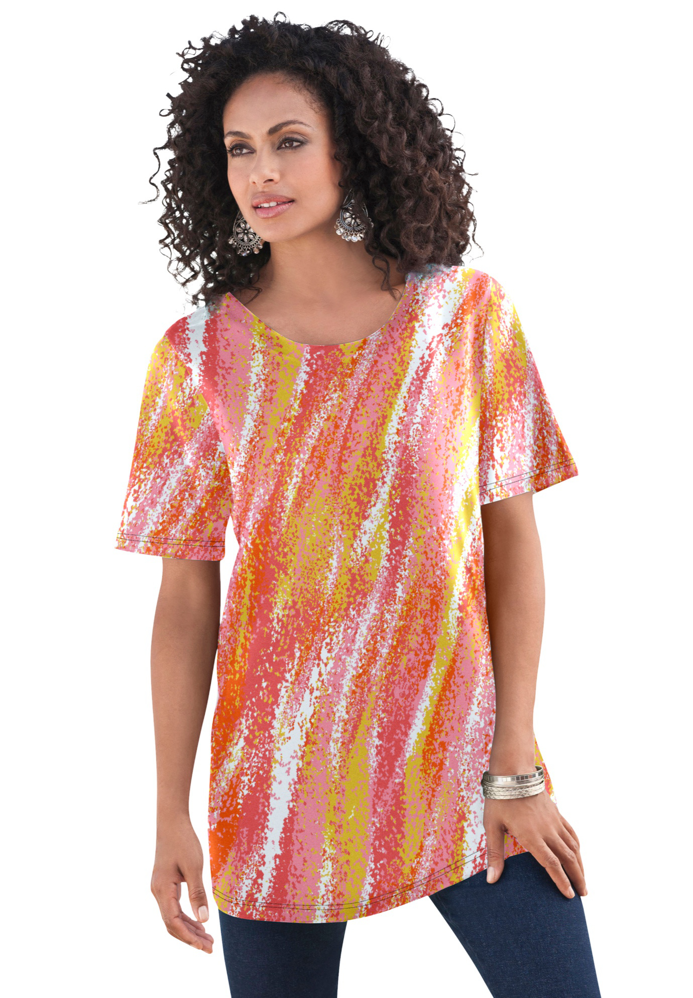 Roaman's Women's Plus Size Ultimate Crewneck Tee - Picture 27 of 29