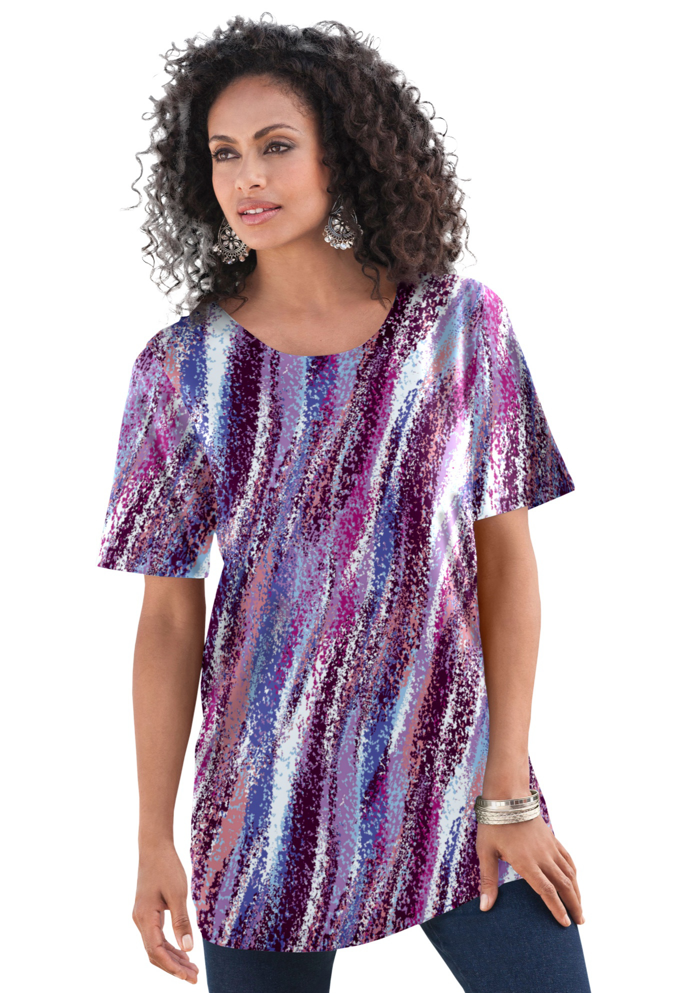 Roaman's Women's Plus Size Ultimate Crewneck Tee - Picture 22 of 29