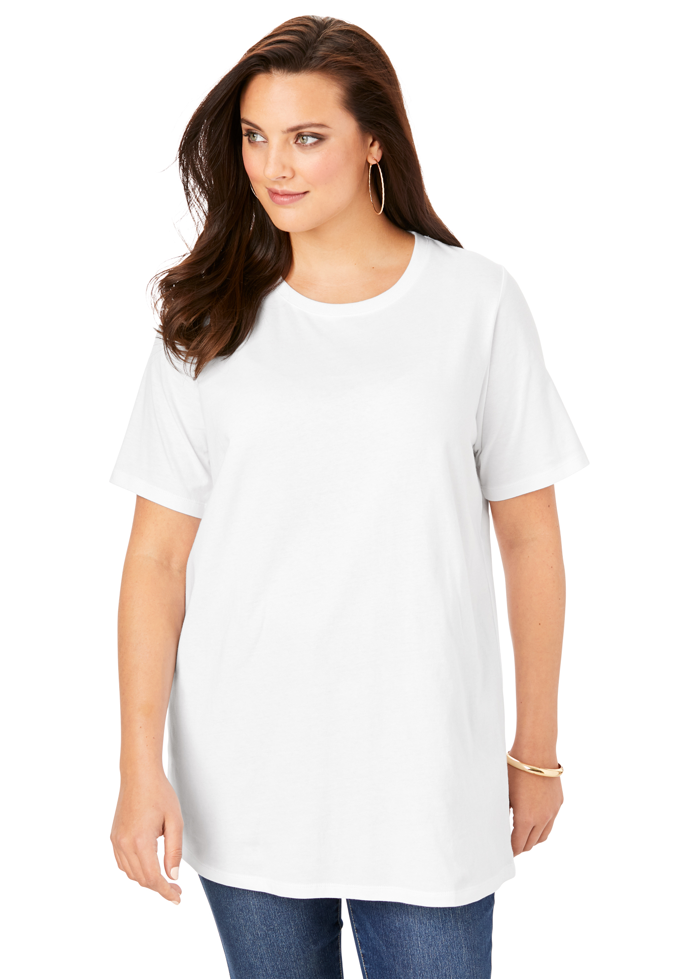 Roaman's Women's Plus Size Ultimate Crewneck Tee - Picture 28 of 29