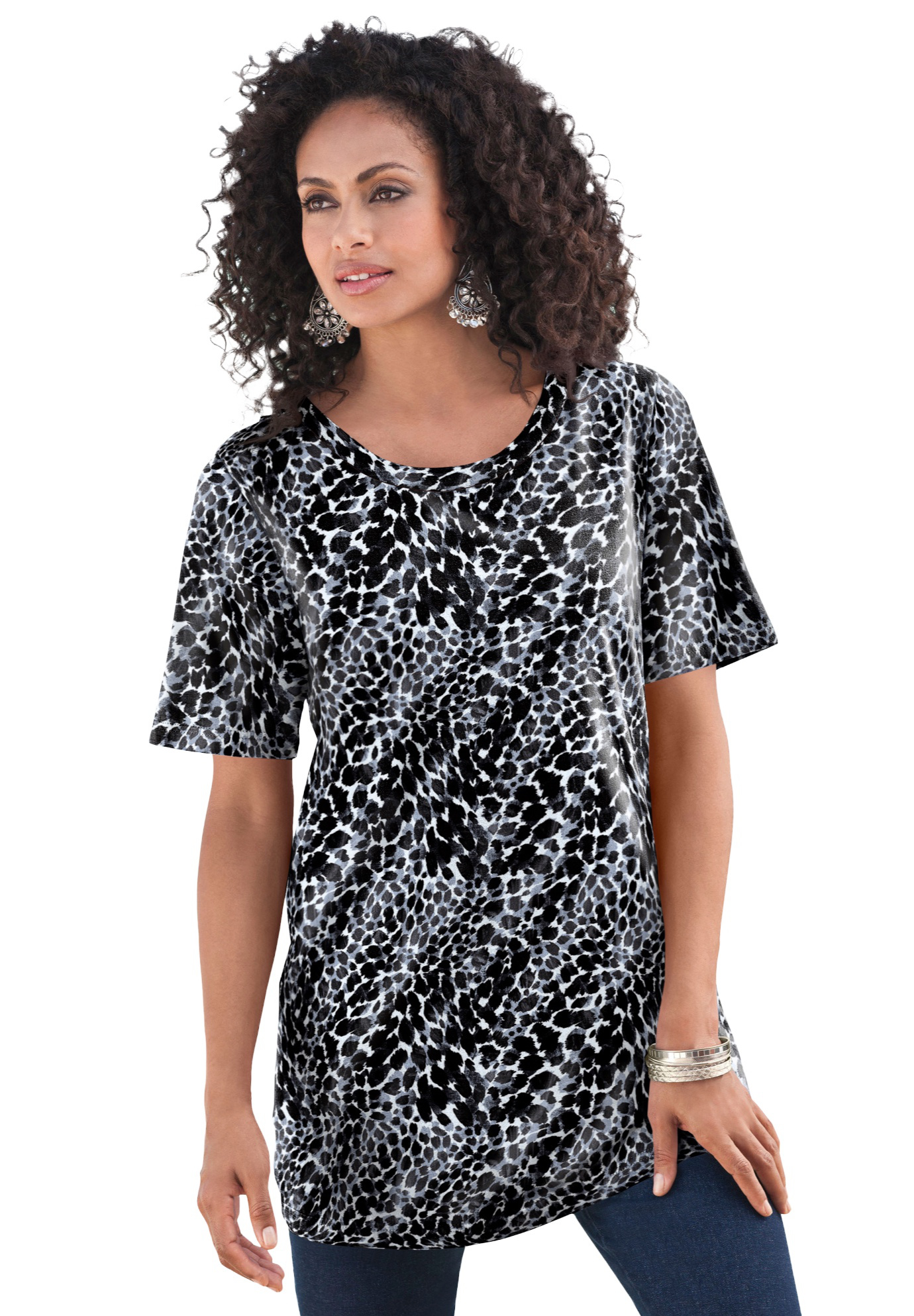 Roaman's Women's Plus Size Ultimate Crewneck Tee - Picture 9 of 29