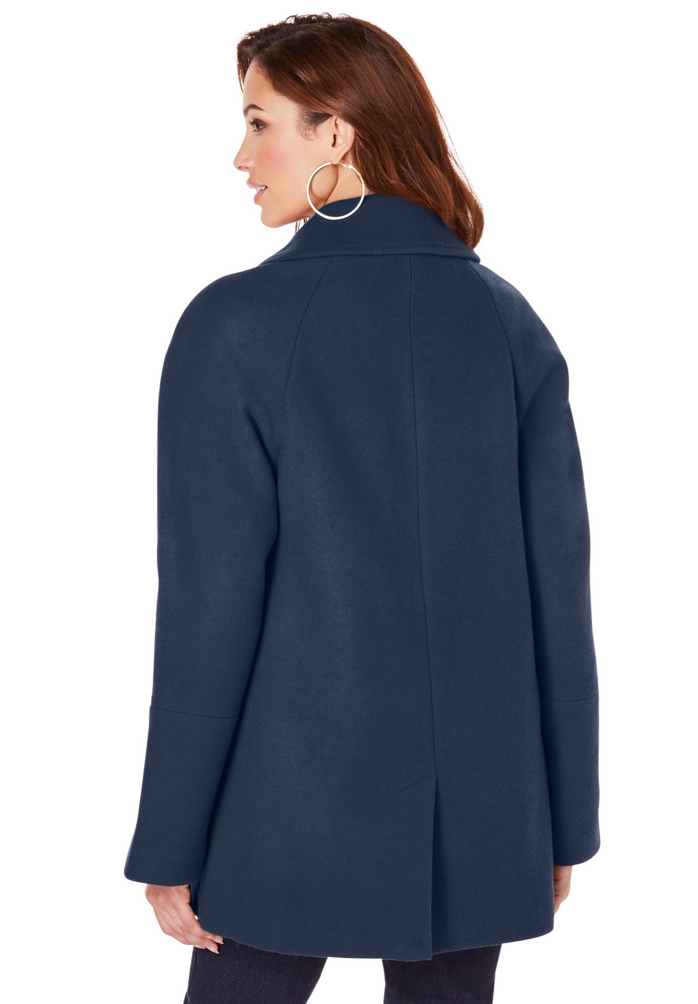 Roaman's Women's Plus Size Plus Size Wool Blend A-Line Peacoat - Picture 14 of 15
