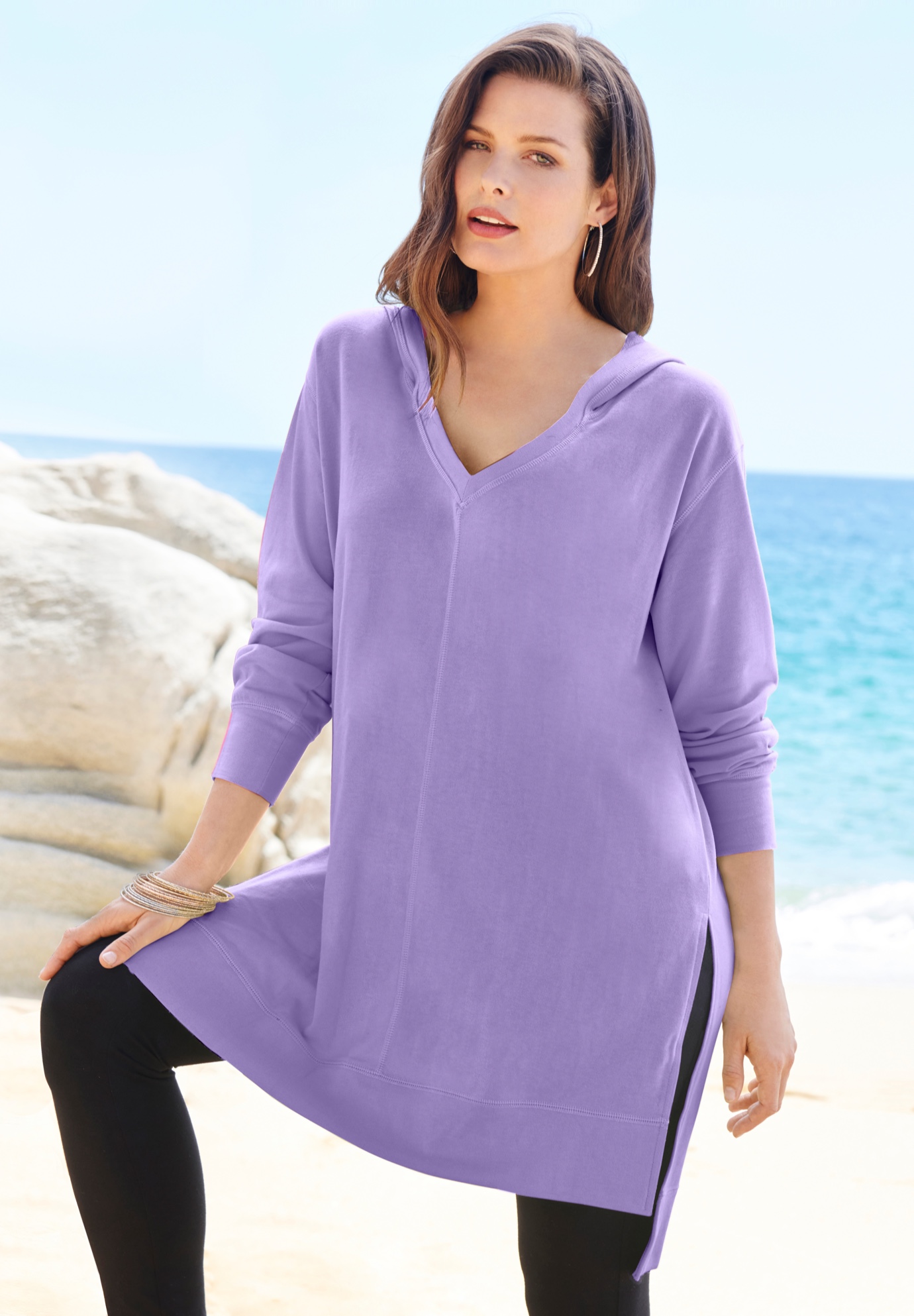 Roaman's Women's Plus Size Tunic Hoodie Hoodie eBay