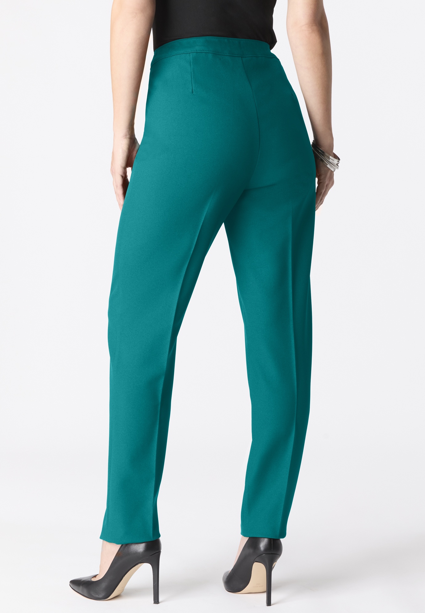 Roaman's Women's Plus Size Plus Size Classic Bend Over Pant - Picture 54 of 72