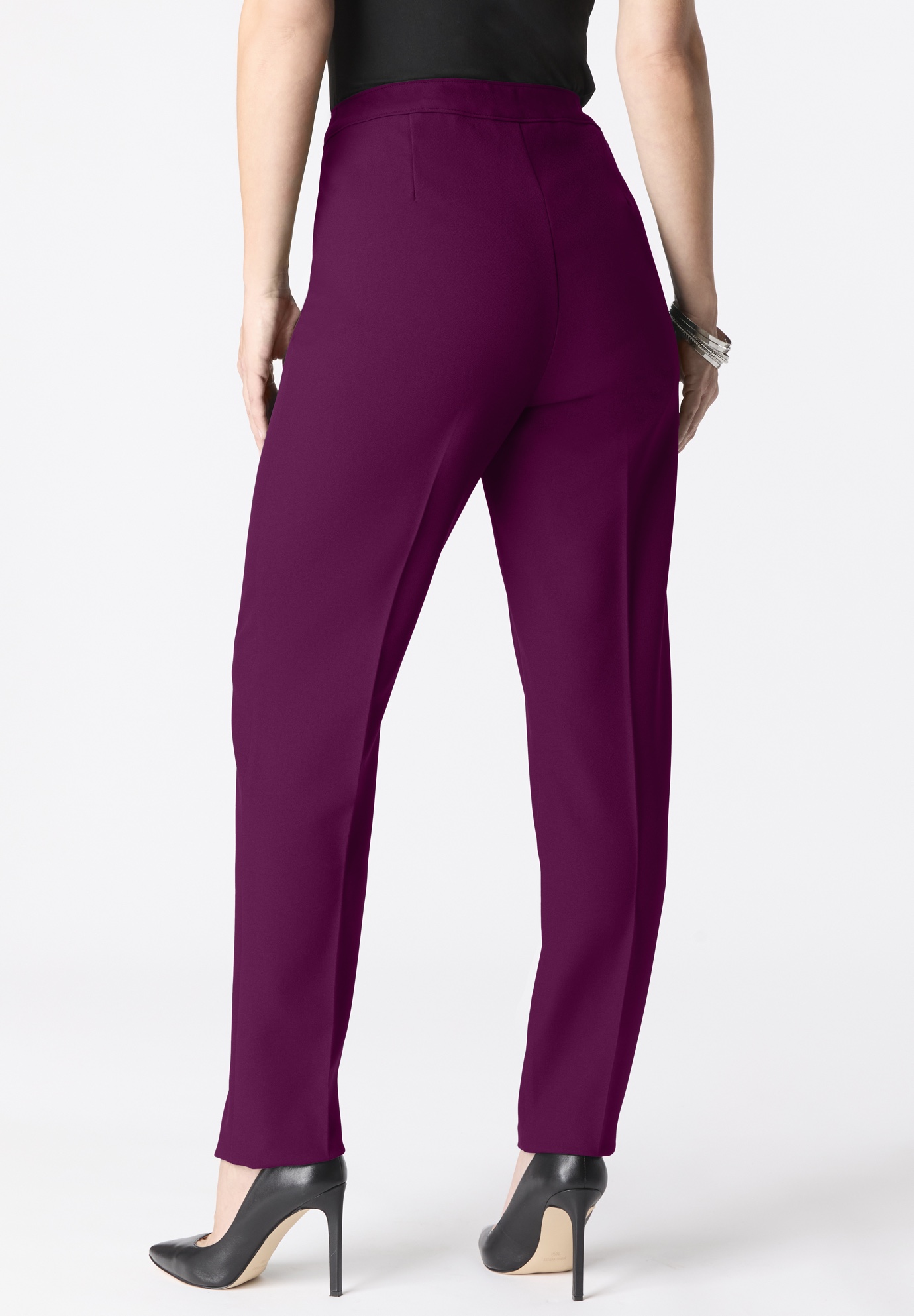 Roaman's Women's Plus Size Plus Size Classic Bend Over Pant - Picture 18 of 72