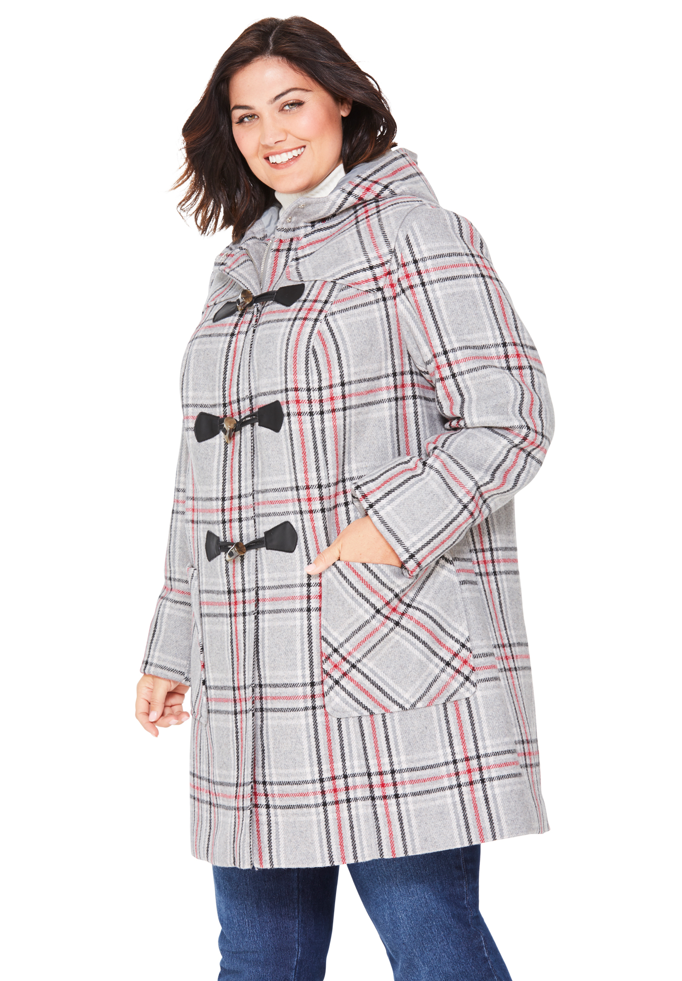 plus size duffle coat