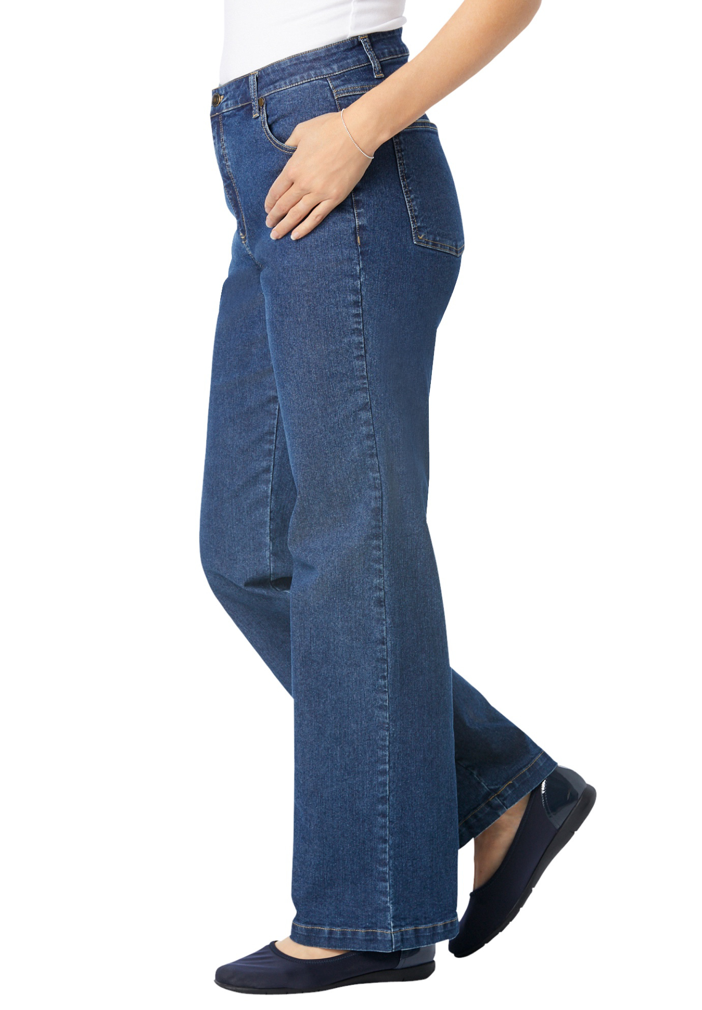 Plus Size Wide Leg Stretch Jean 