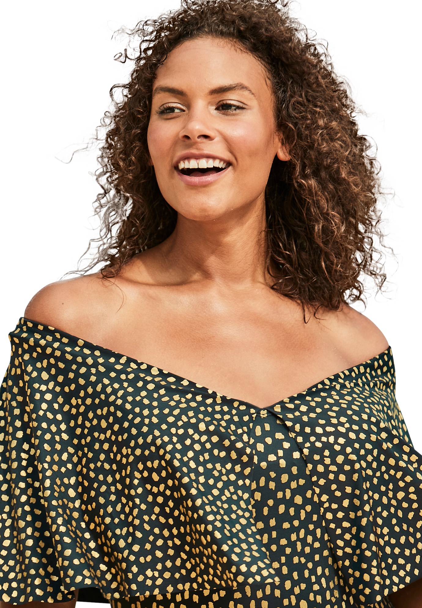 Swimsuits For All Women's Plus Size FlutterSleeve OnePiece Swimsuit