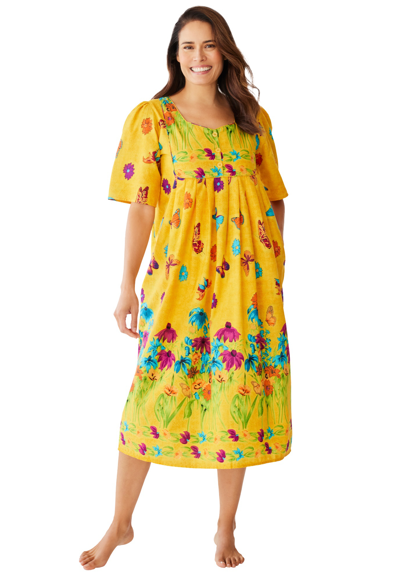 Only Necessities Plus Size Mixed Print Short Lounger - Picture 43 of 45