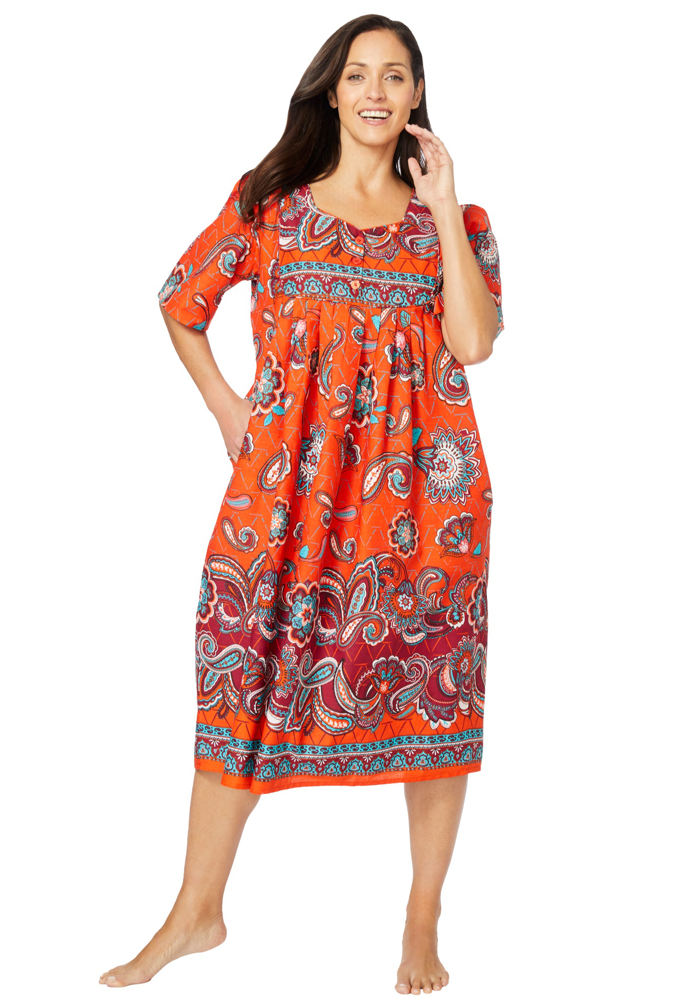 Only Necessities Plus Size Mixed Print Short Lounger - Picture 27 of 45