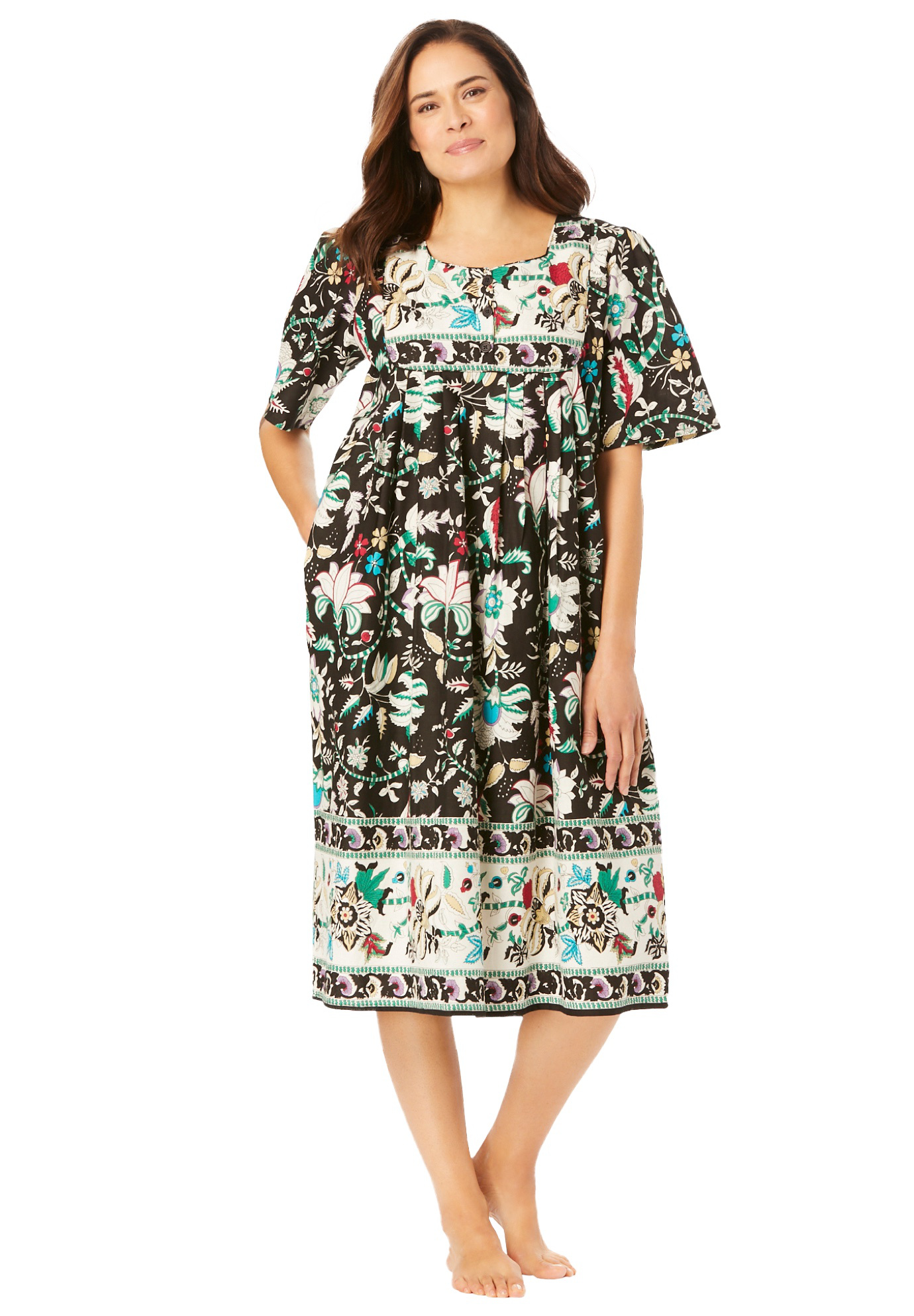 Only Necessities Plus Size Mixed Print Short Lounger - Picture 13 of 45