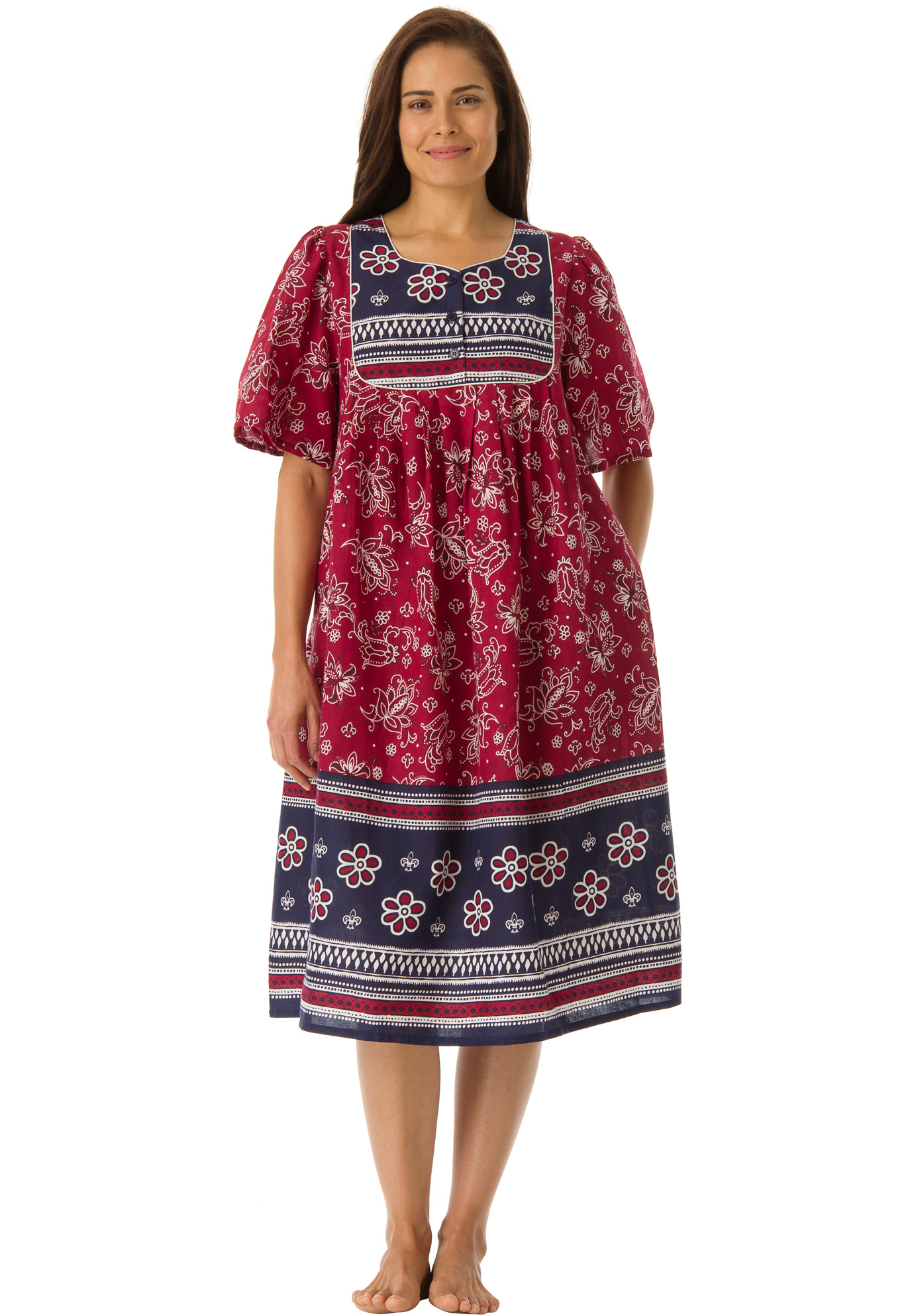 Only Necessities Plus Size Mixed Print Short Lounger - Picture 24 of 45