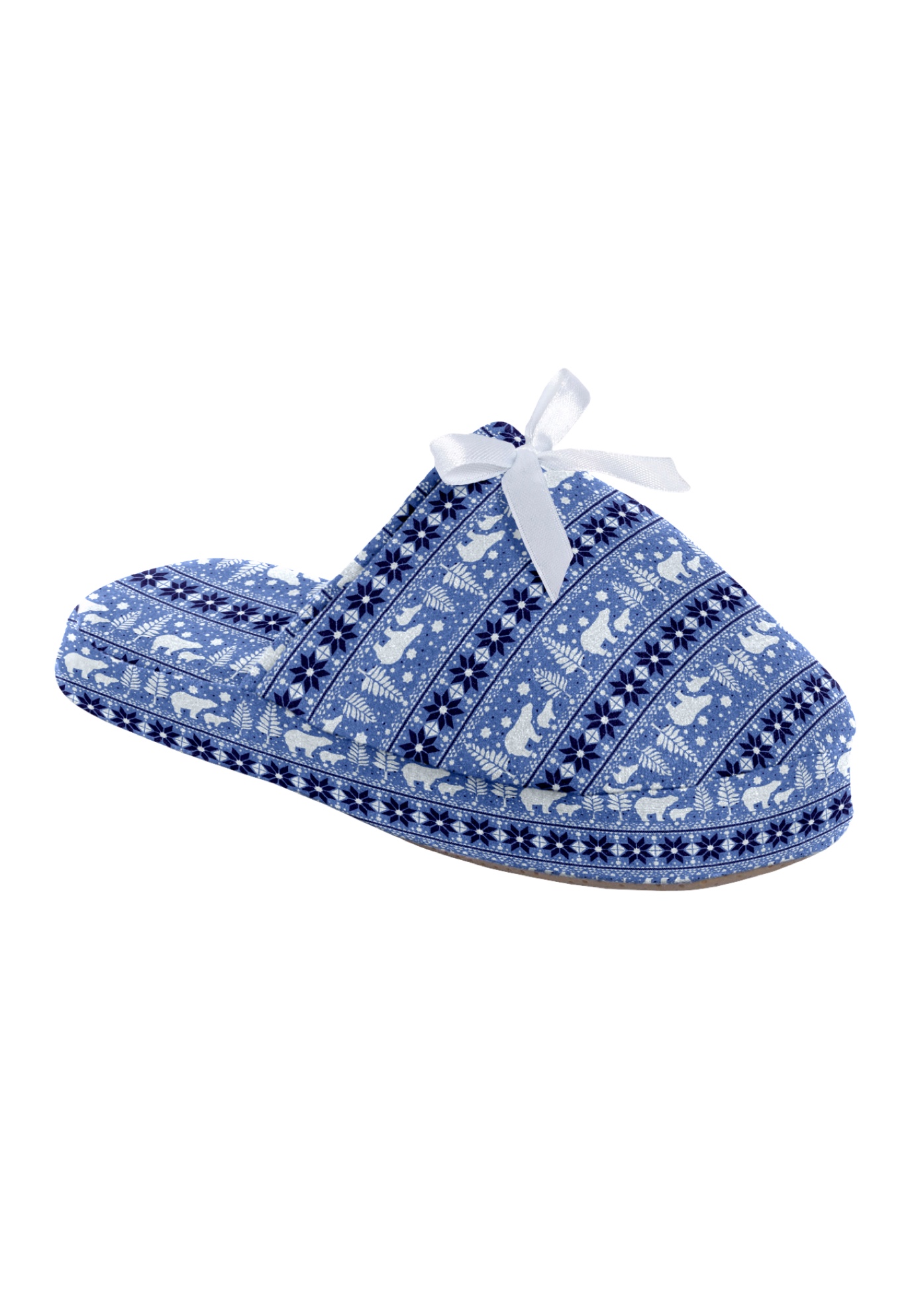 Dreams & Co. Plus Size Cotton Slipper.