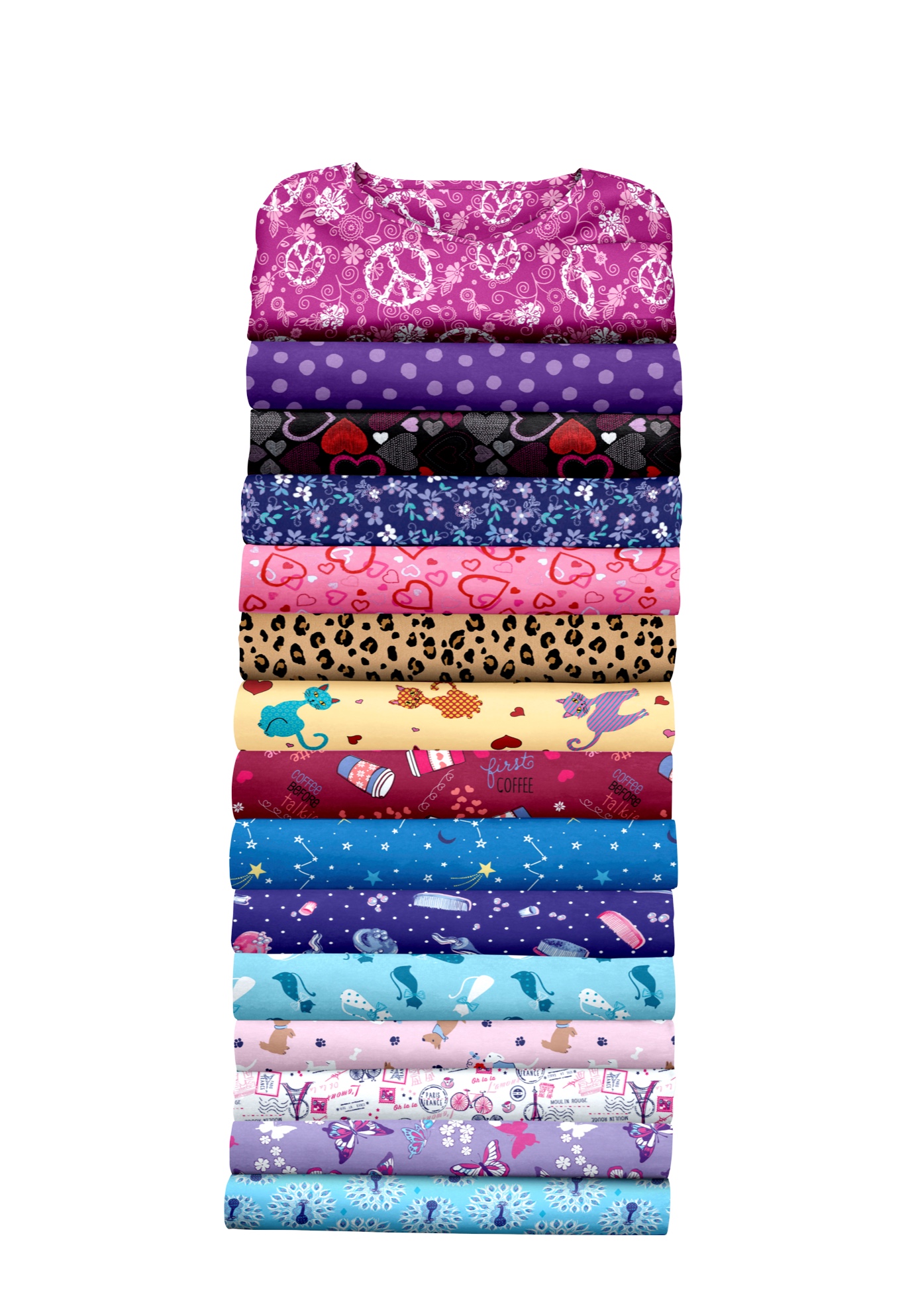 Dreams & Co. Plus Size Long Print Sleepshirt - Picture 45 of 147