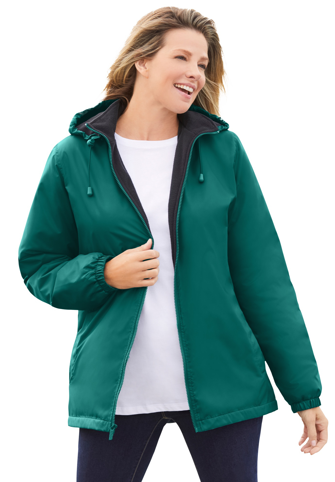 Woman Within Plus Size Storm Raincoat