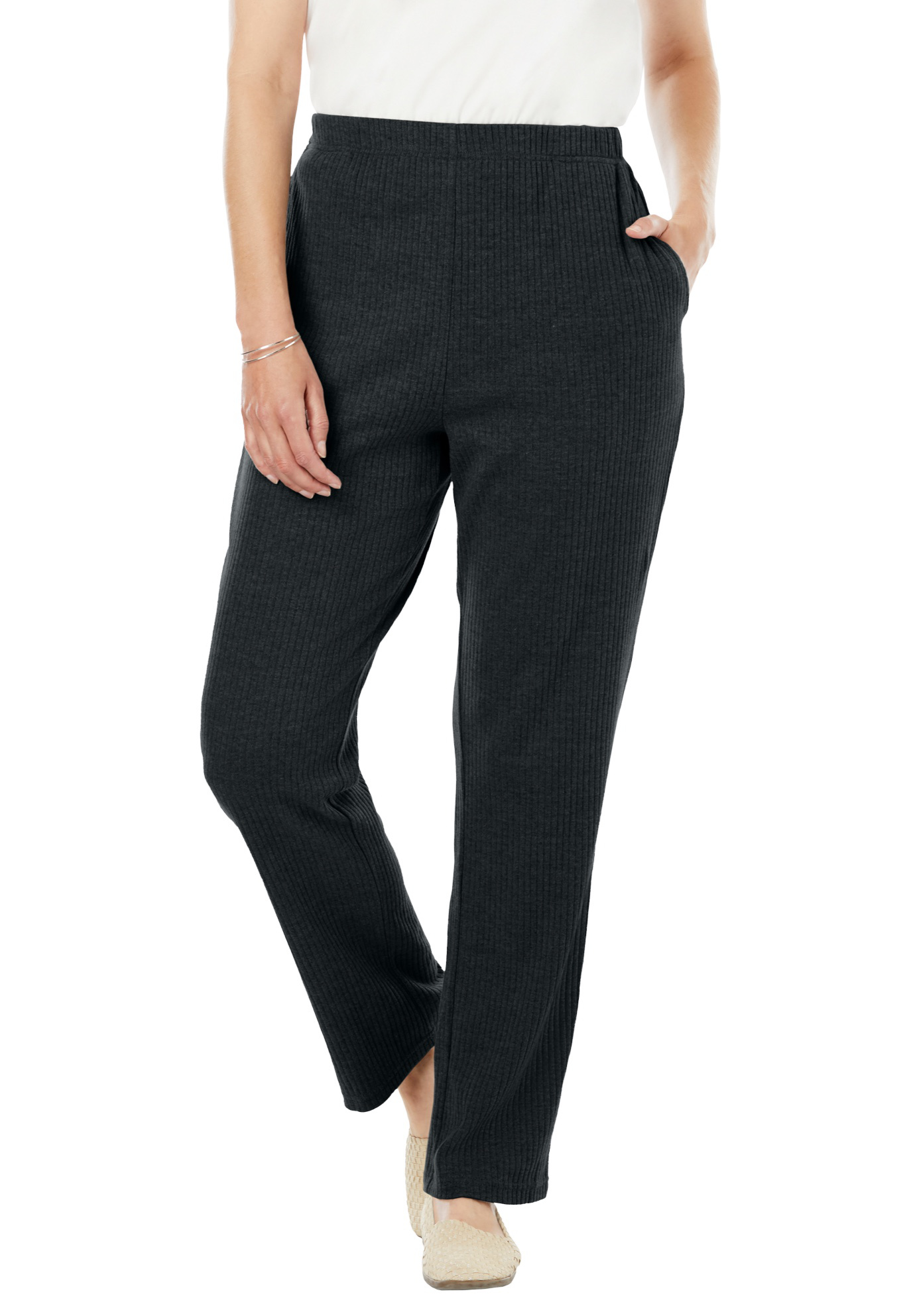 woman within 7 day knit pants
