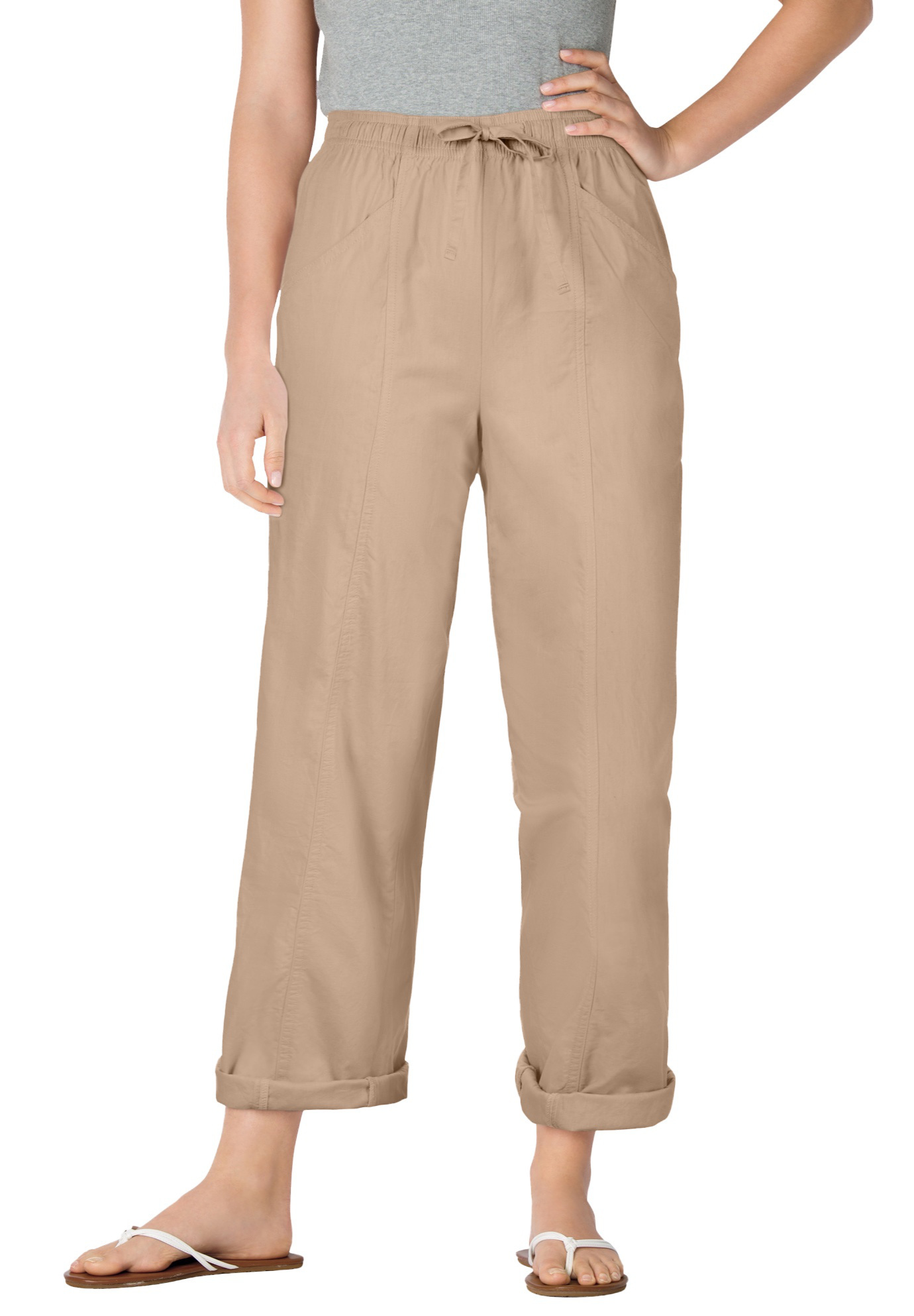 Woman Within Plus Size Petite The Boardwalk Pant - Picture 7 of 14