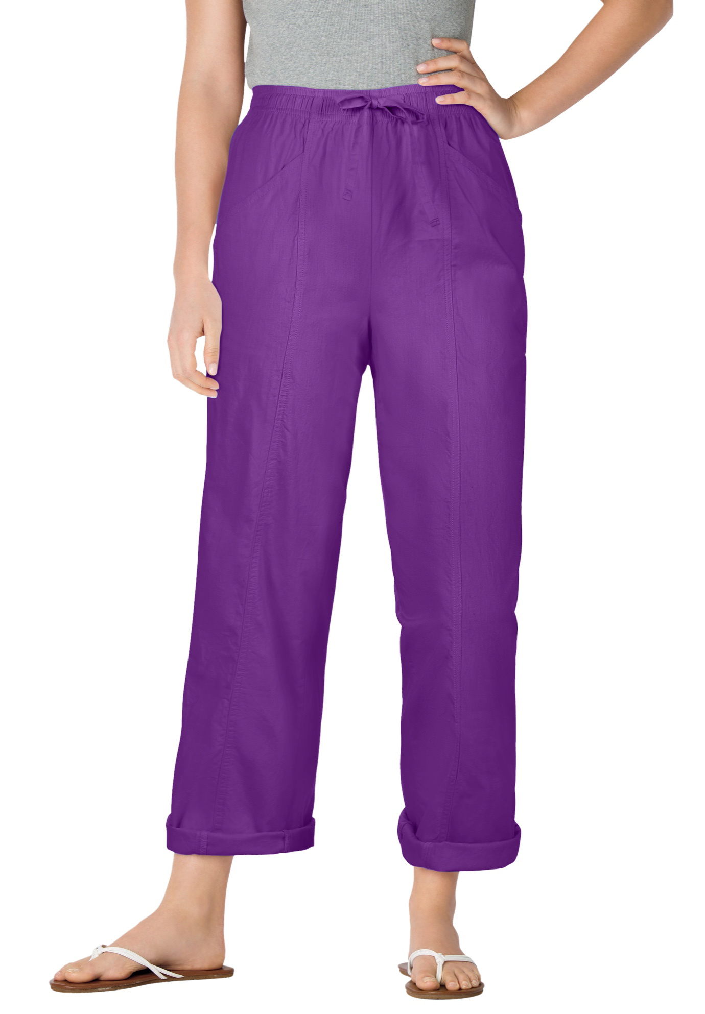 Woman Within Plus Size Petite The Boardwalk Pant - Picture 9 of 14