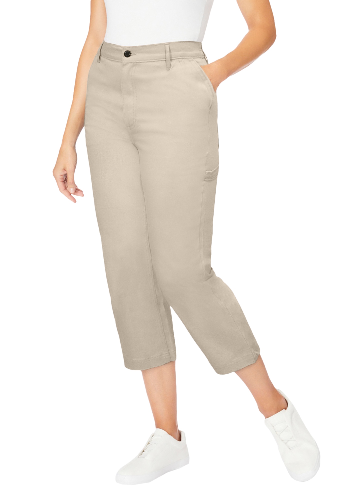 Woman Within Plus Size Carpenter Denim Capri - Picture 11 of 18