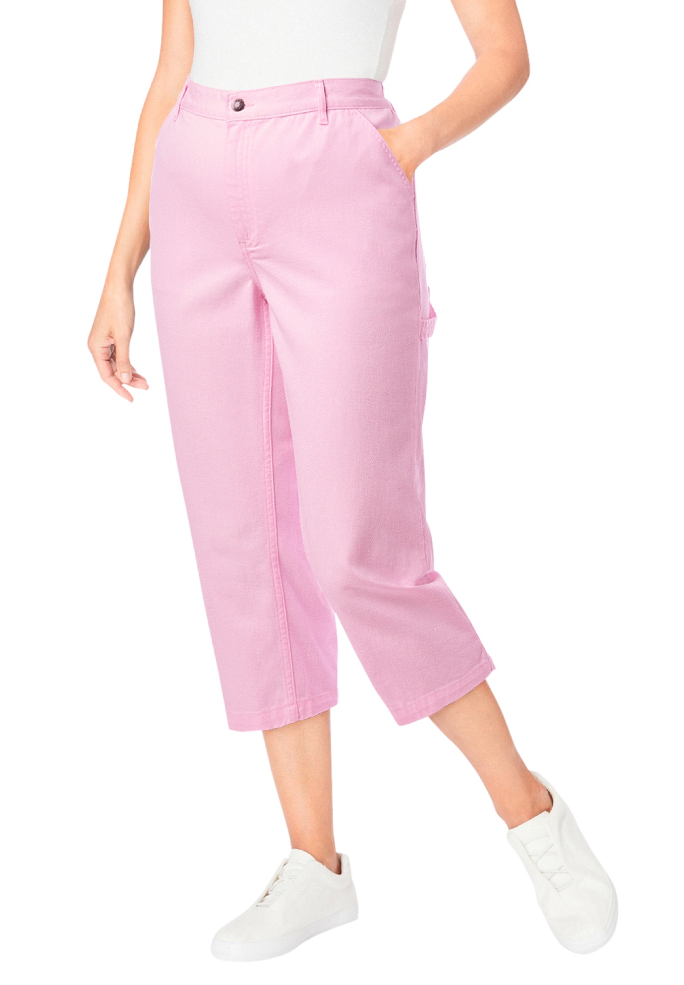 Woman Within Plus Size Carpenter Denim Capri - Picture 14 of 18