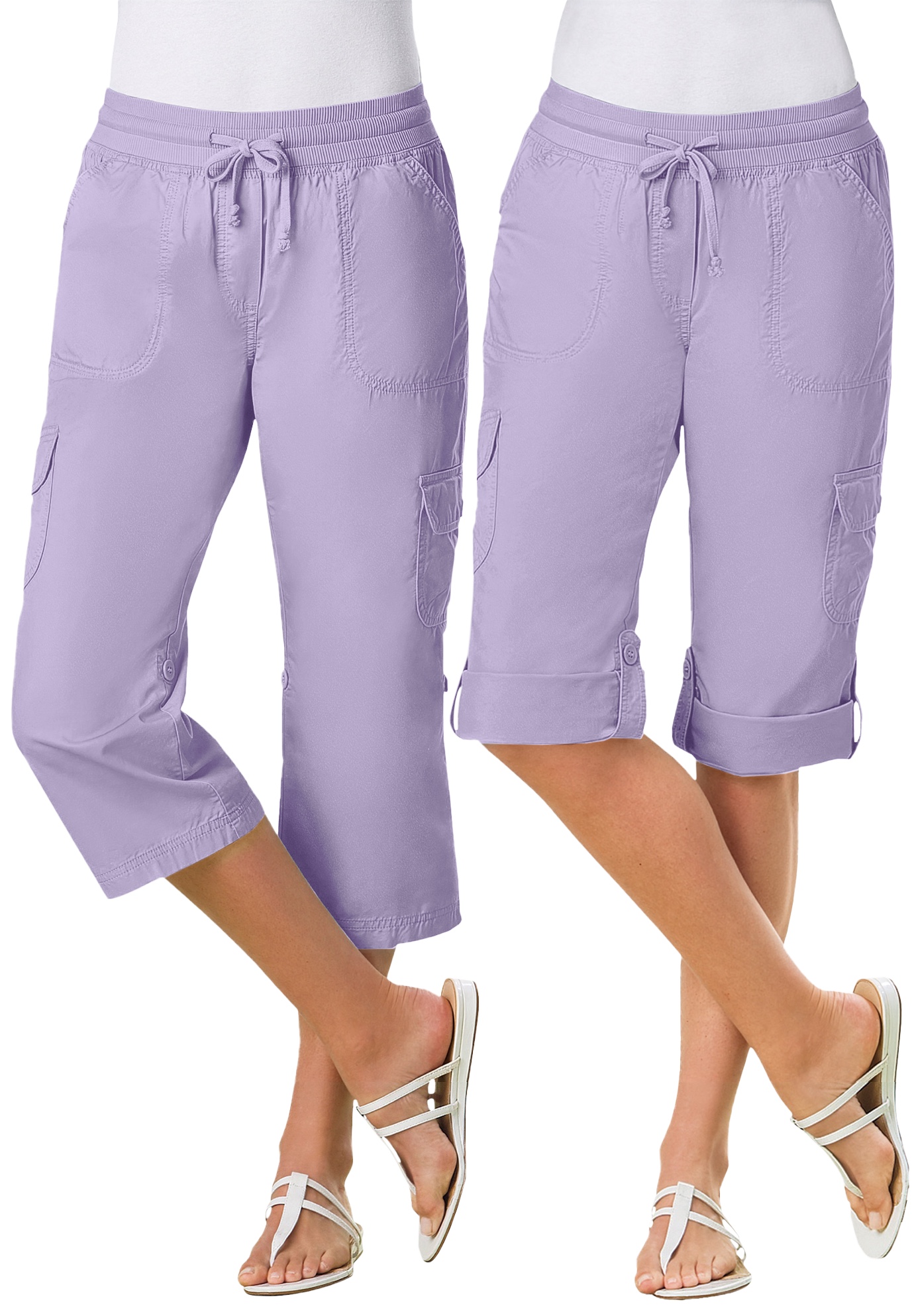 Woman Within Plus Size Convertible Length Cargo Capri/Bermuda - Picture 77 of 97