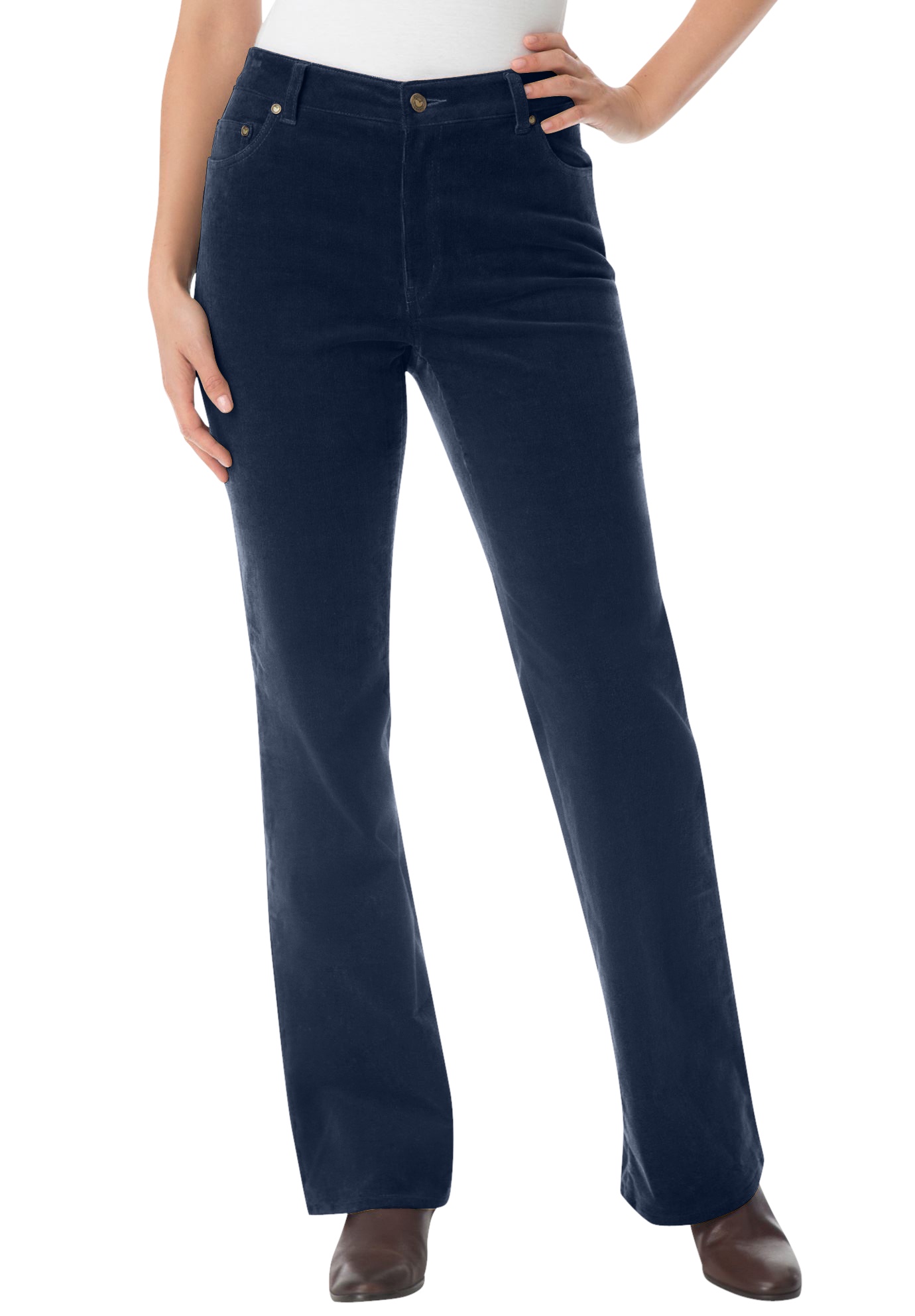 Woman Within Plus Size Tall Stretch Corduroy Bootcut Jean