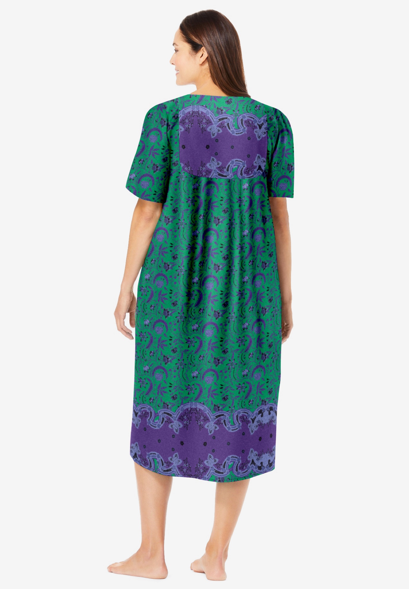 Only Necessities Plus Size Mixed Print Short Lounger - Picture 34 of 45